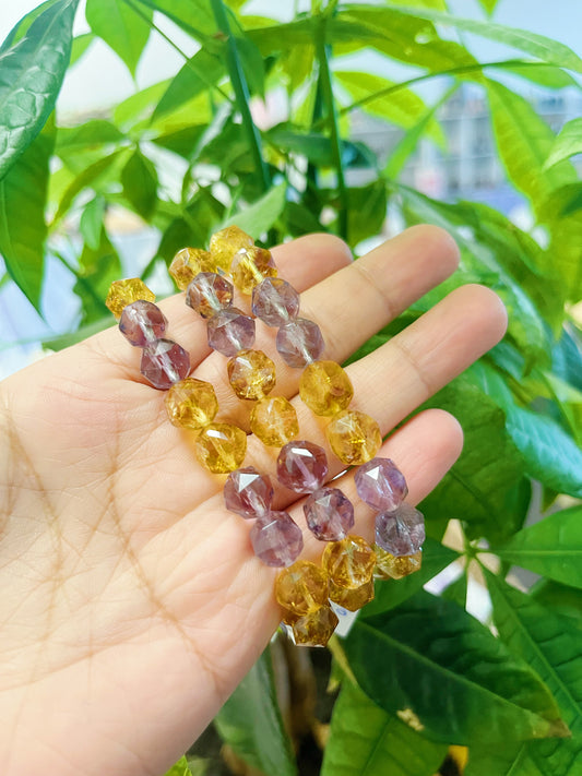 Citrine Amethyst Faceted Bracelet