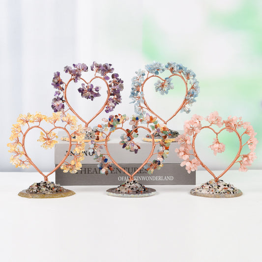 Heart Gemstone Chips Tree