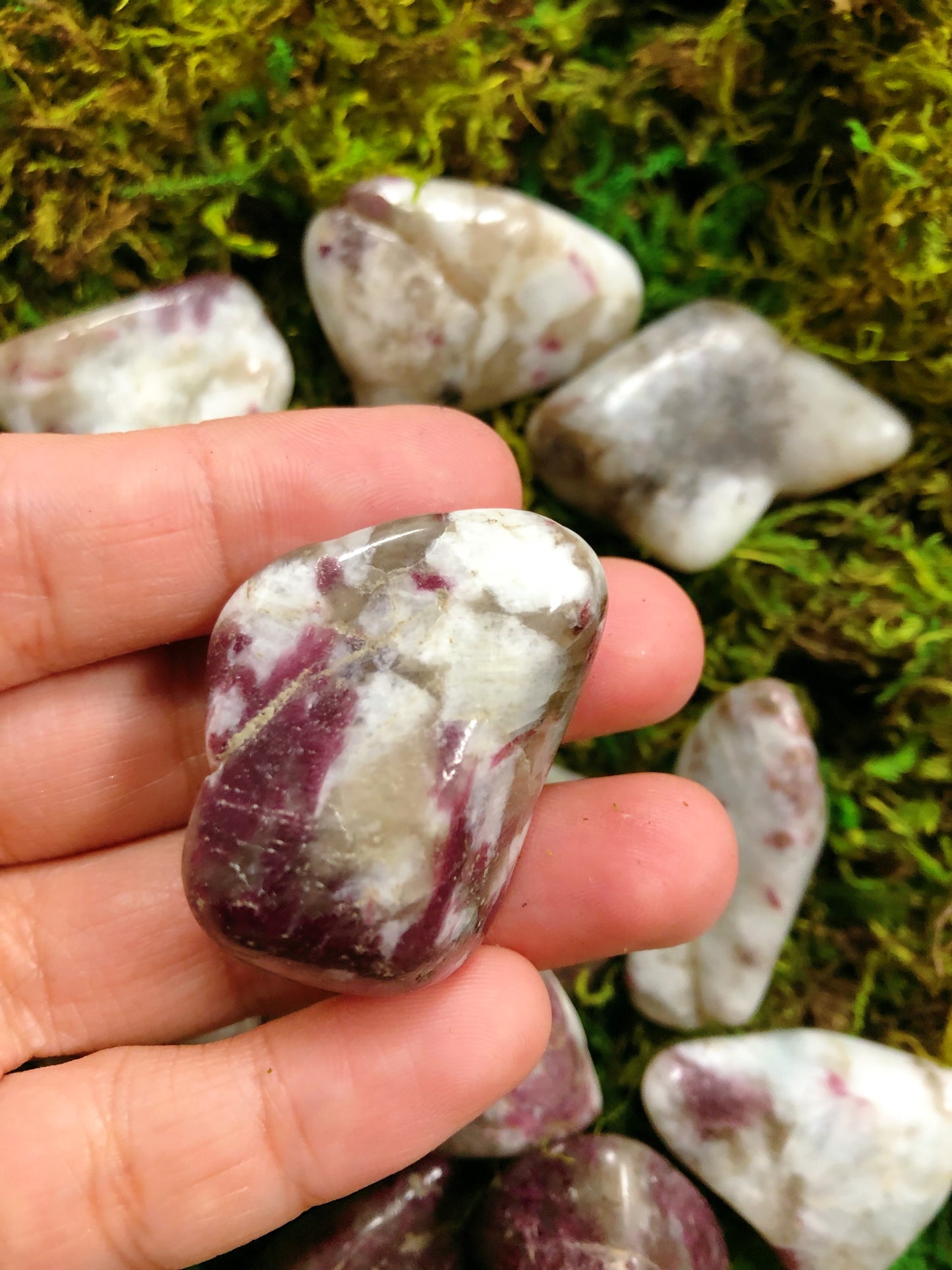 Pink Tourmaline Tumbled