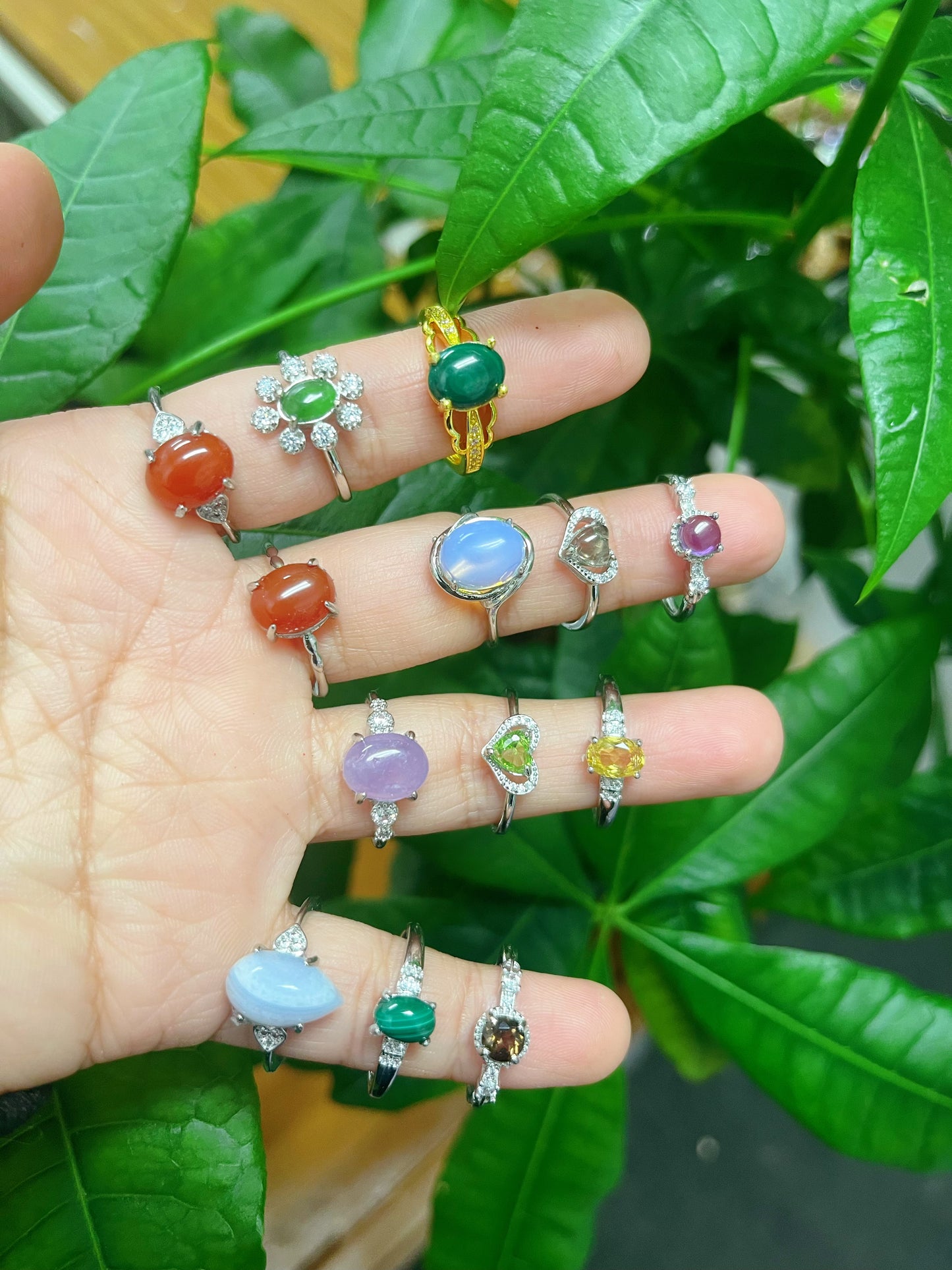 Adjustable Gemstone Ring
