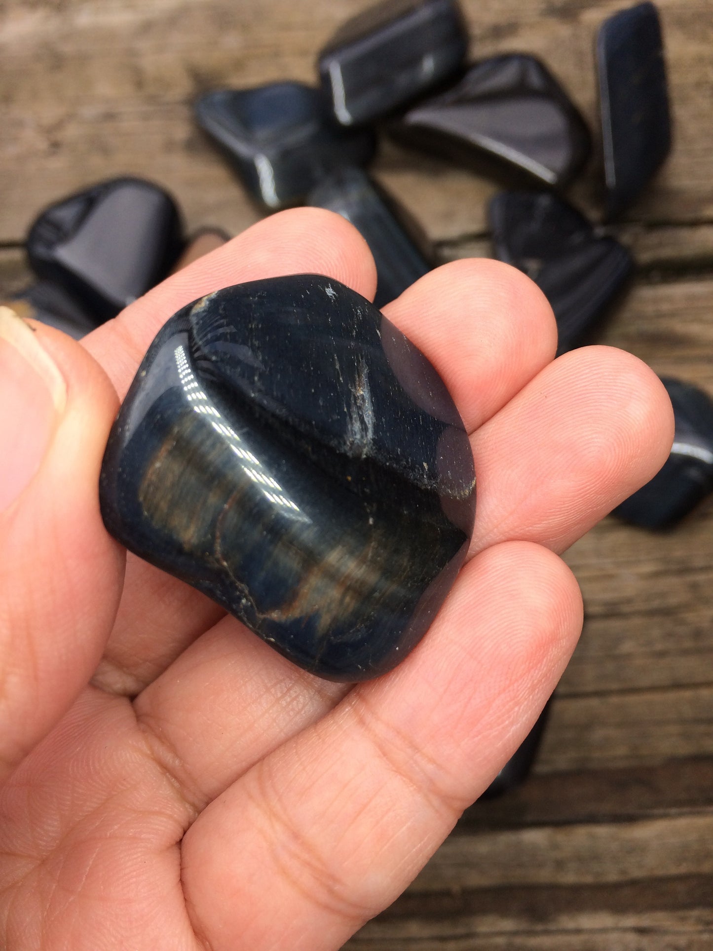 Blue Tigers Eye Tumbled