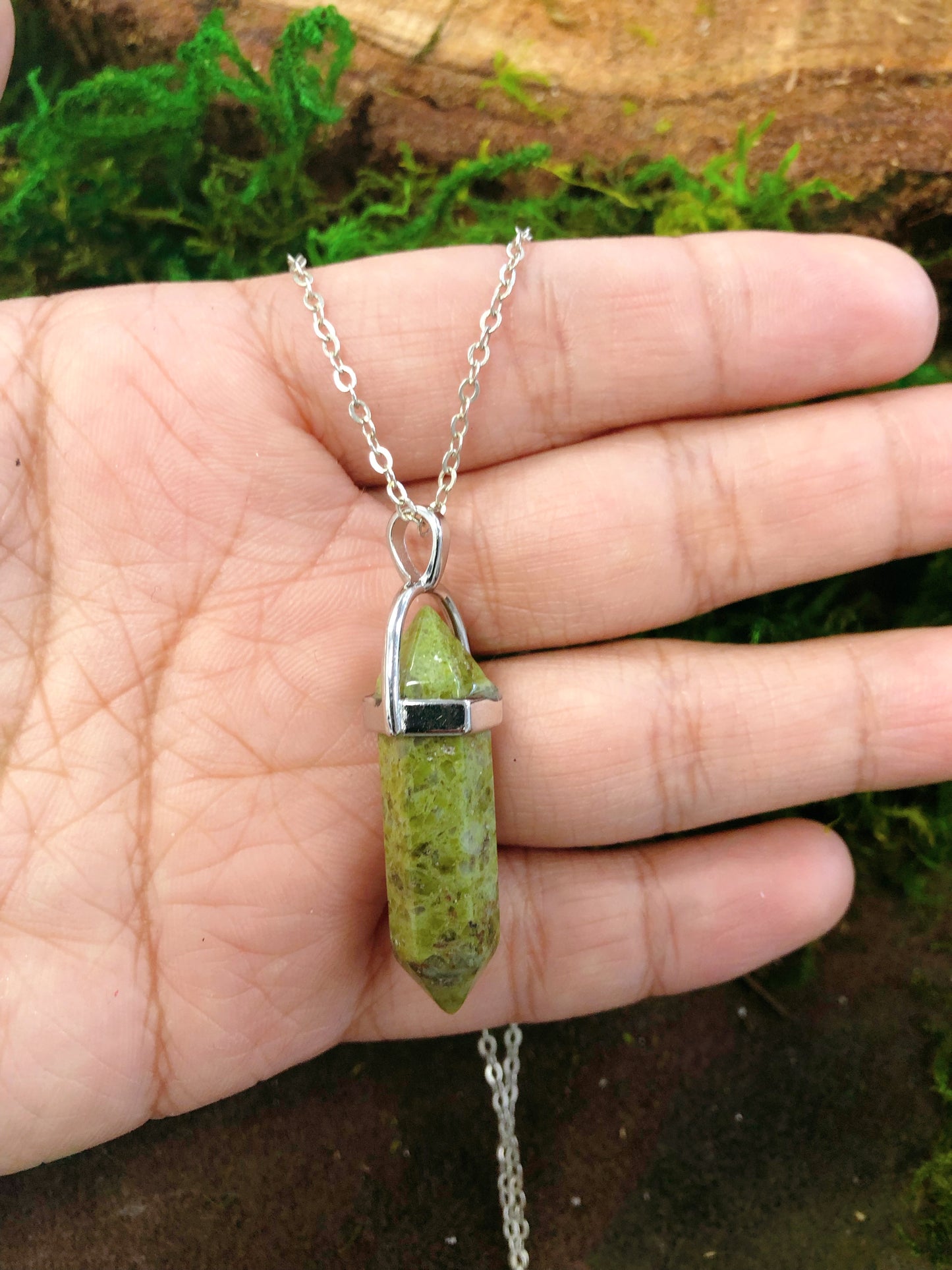 Double Terminated Crystal Point Necklaces