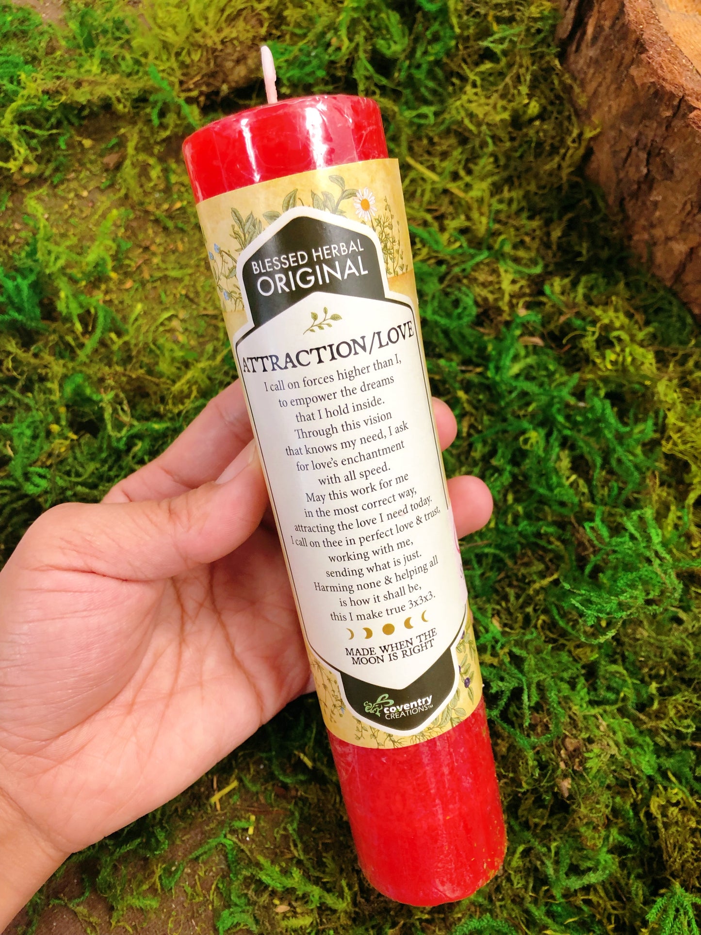 Intention candle Blessed Herbal Pillar Candles