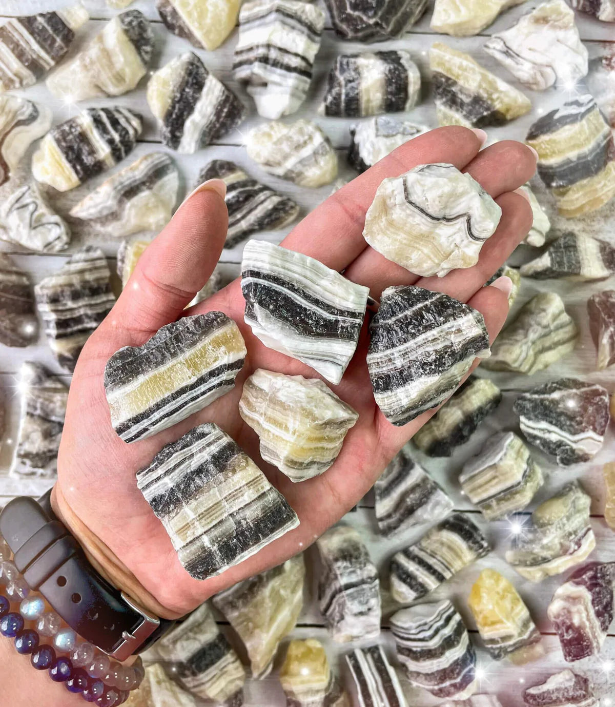 Zebra Calcite Small Rough