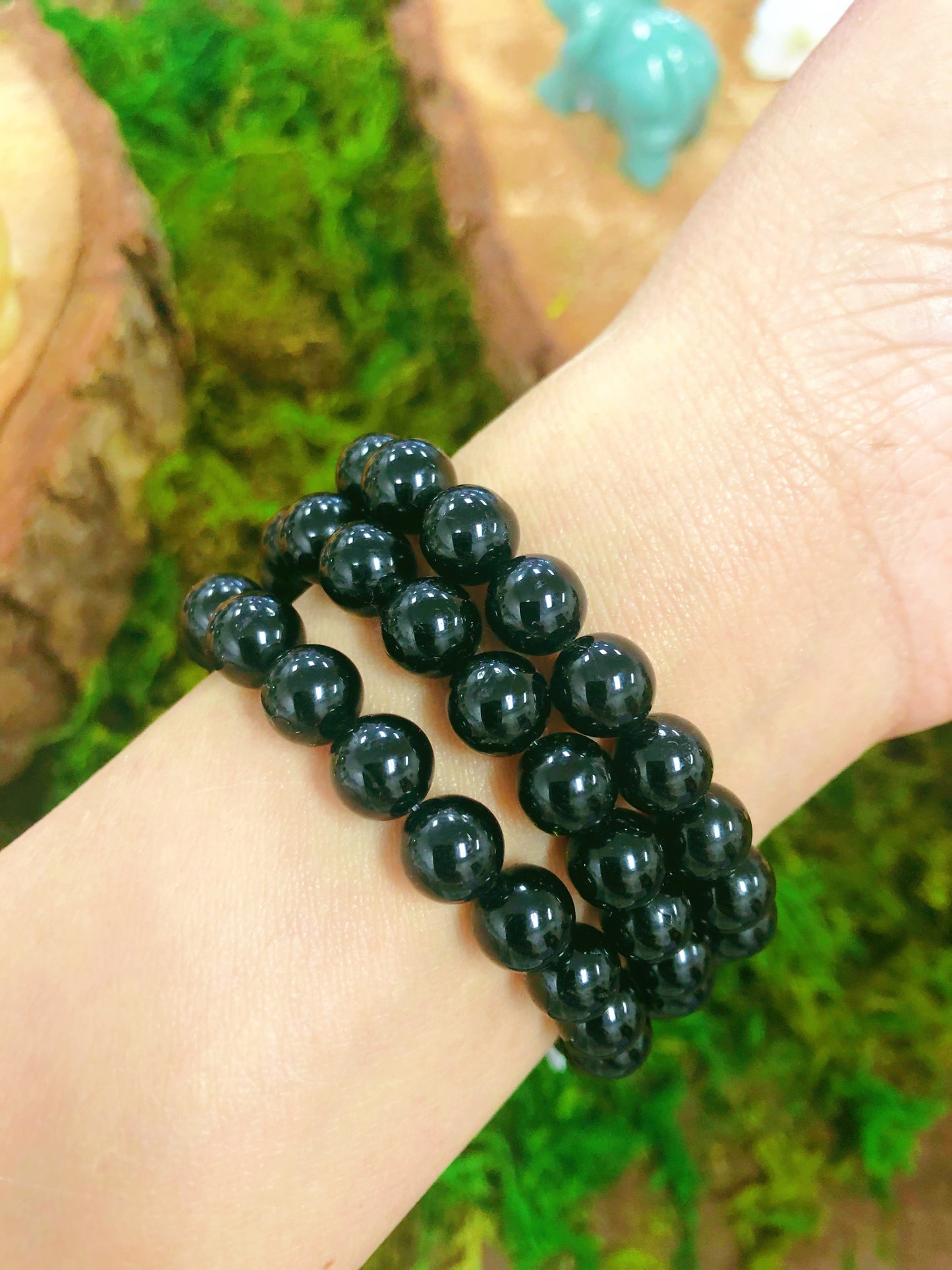Black Tourmaline Beaded Bracelets