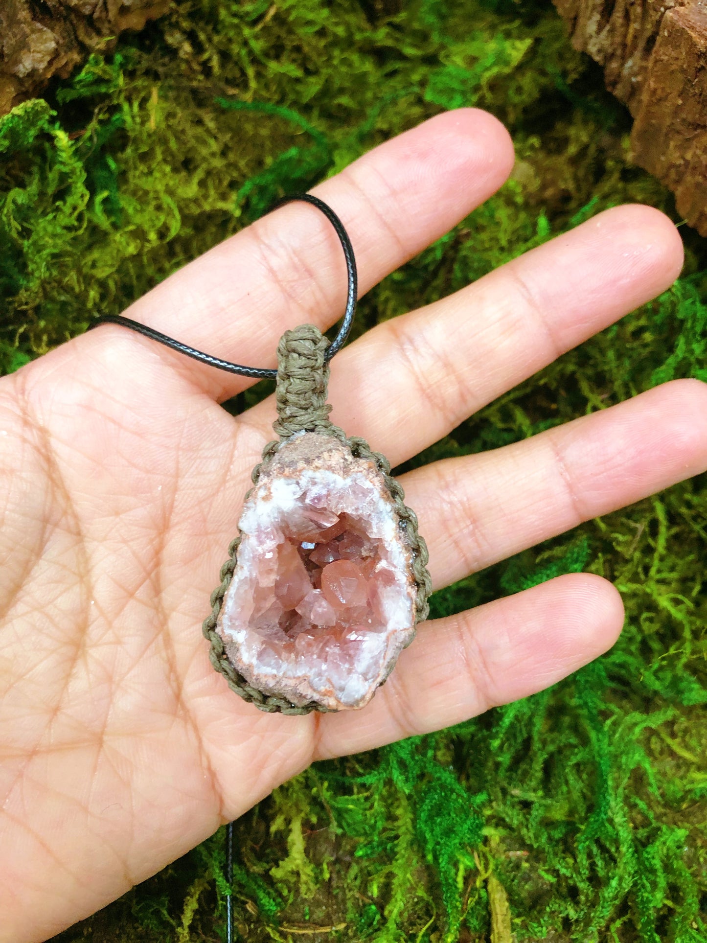 Pink amethyst necklace