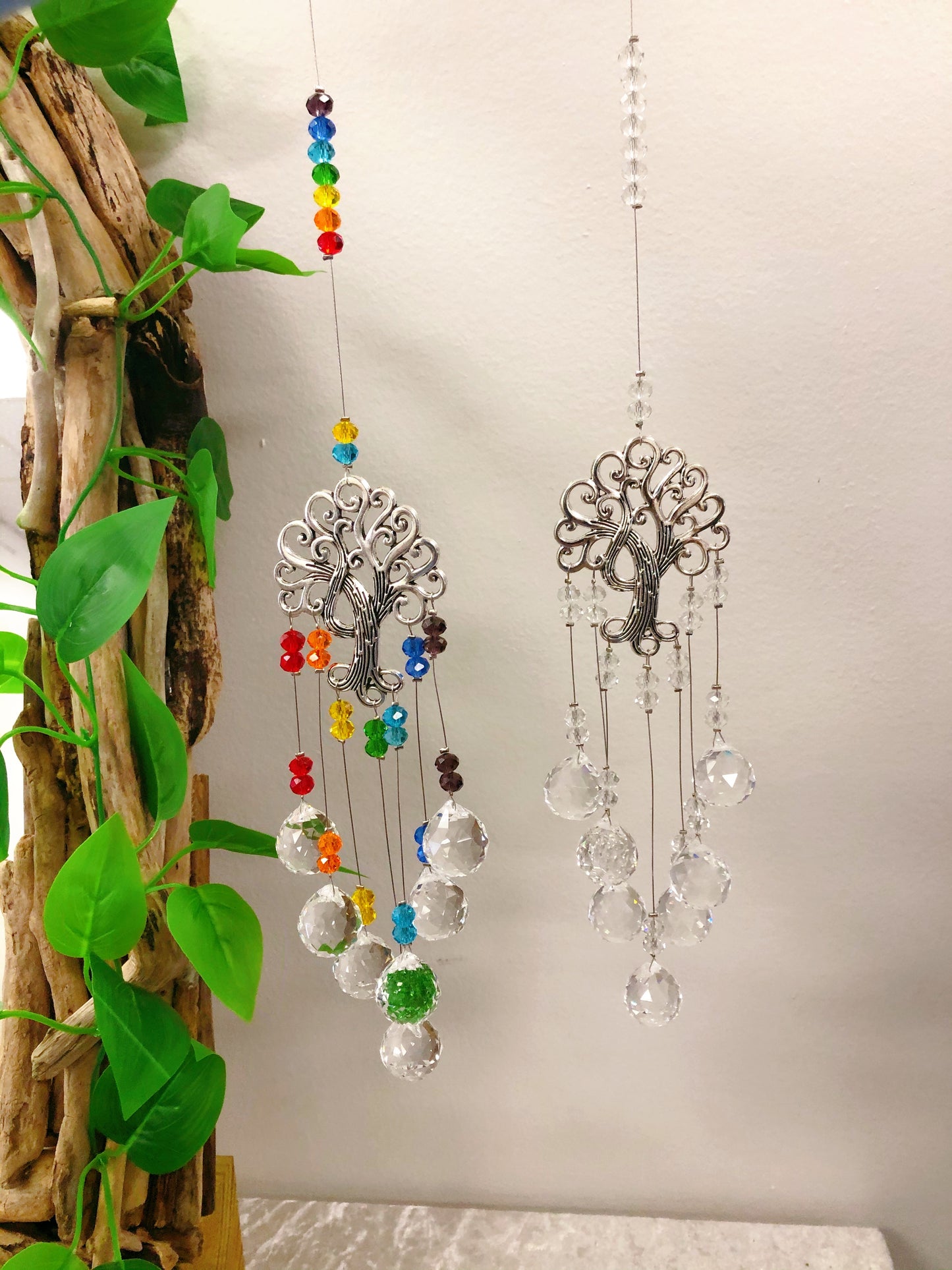 Dreamcatcher feather mobile chakra