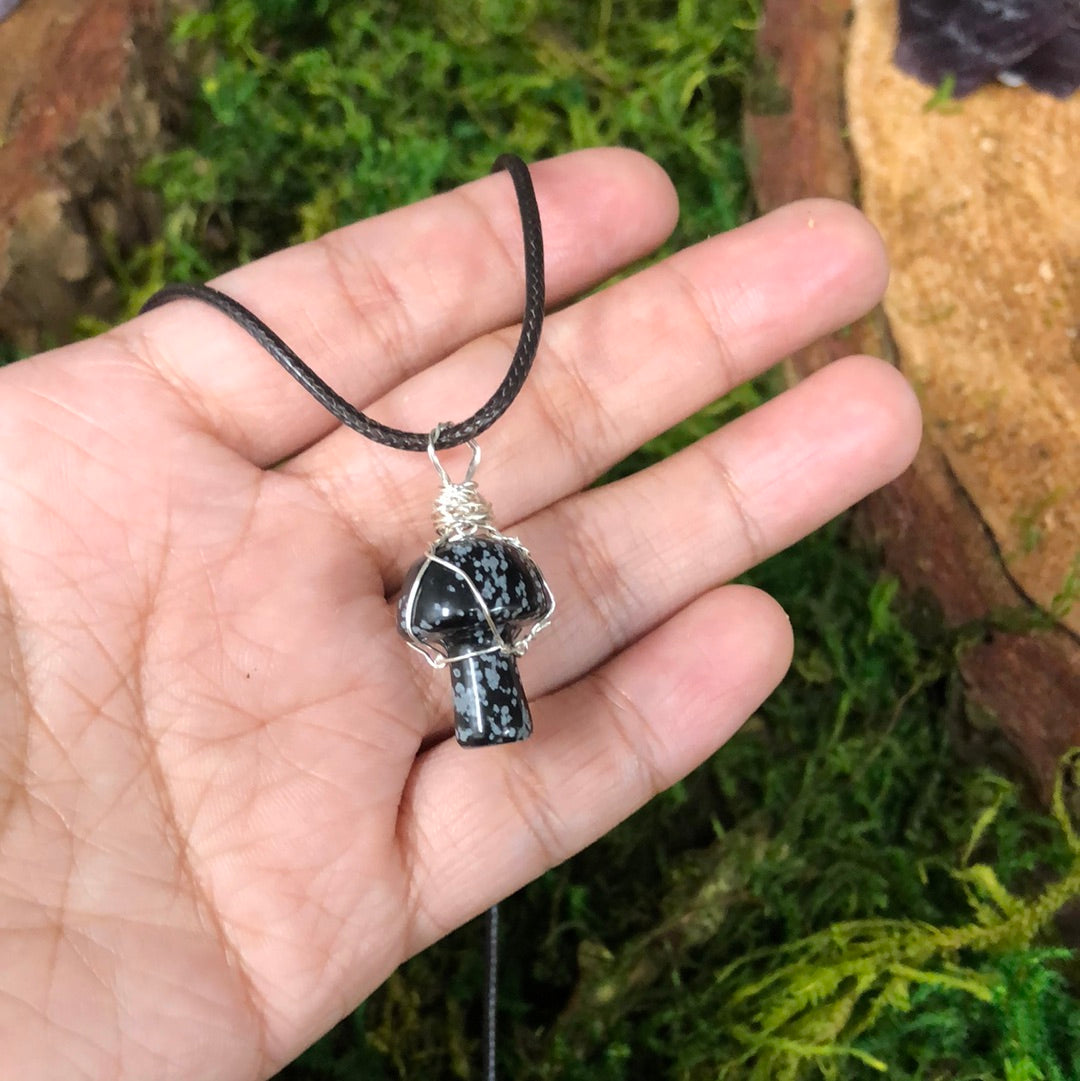 Mushroom Wrapping Necklace