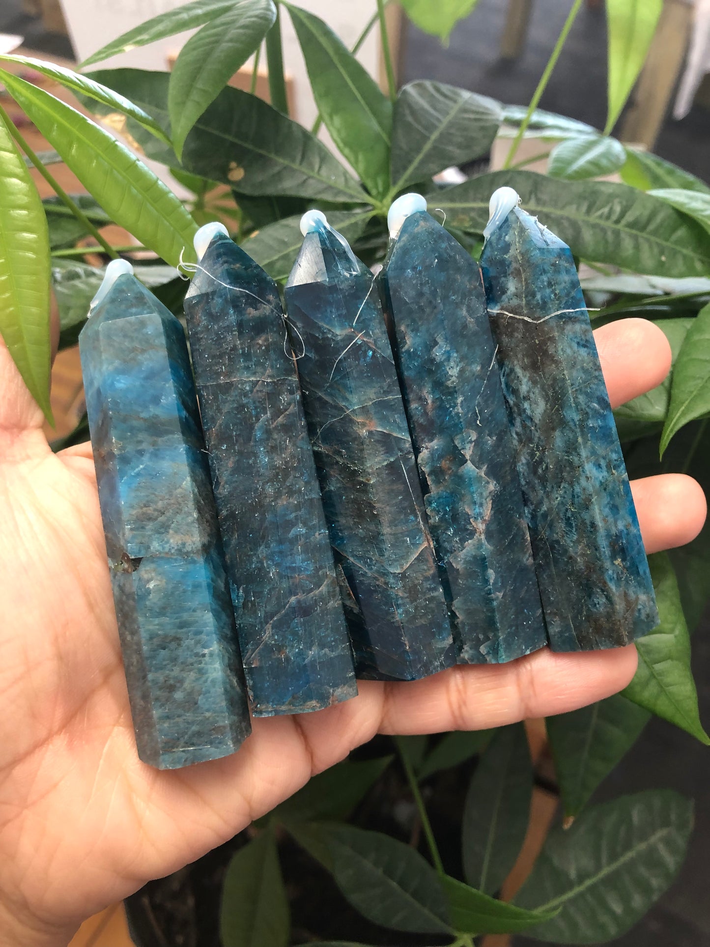Blue Apatite Tower Prism