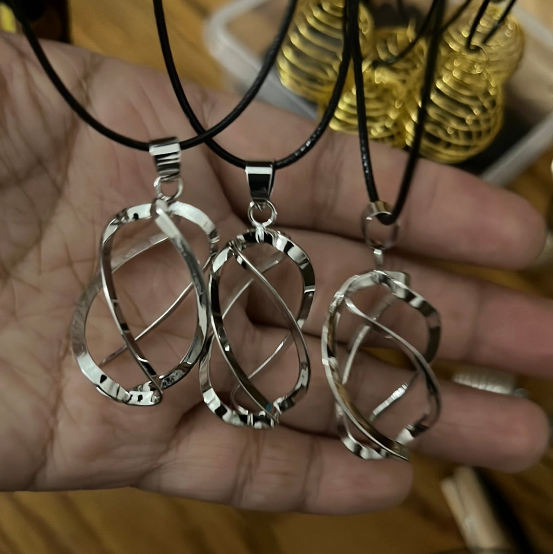 Gemstone Cage pendant CYO Necklace (no crystal included )