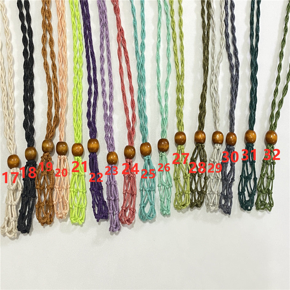 crystal holder macrame. Crystal pouch vegan hippy