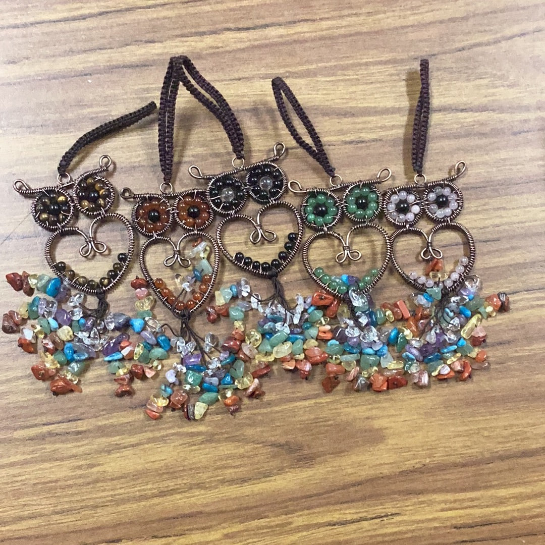 7 Chakra Owl Car Hanger