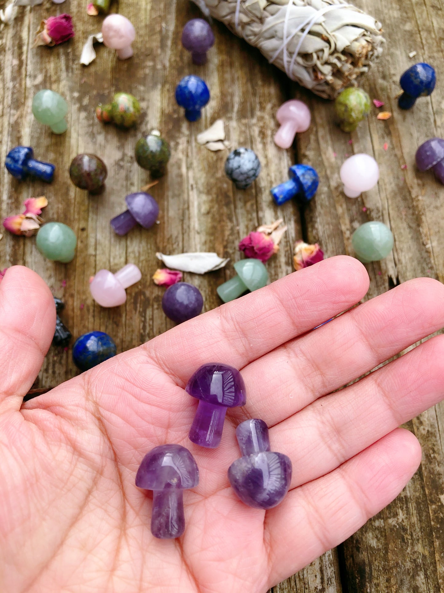 Blue Fluorite Mushroom Necklace