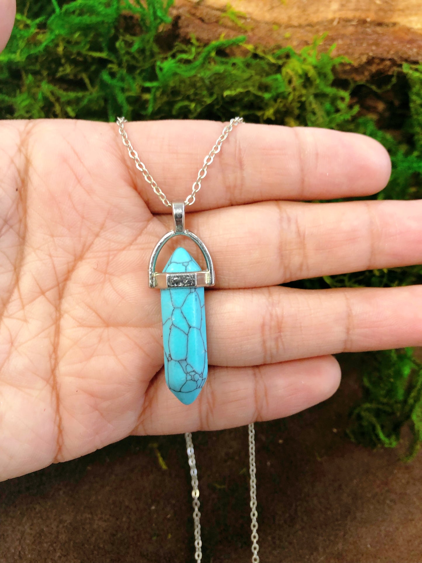 Double Terminated Crystal Point Necklaces