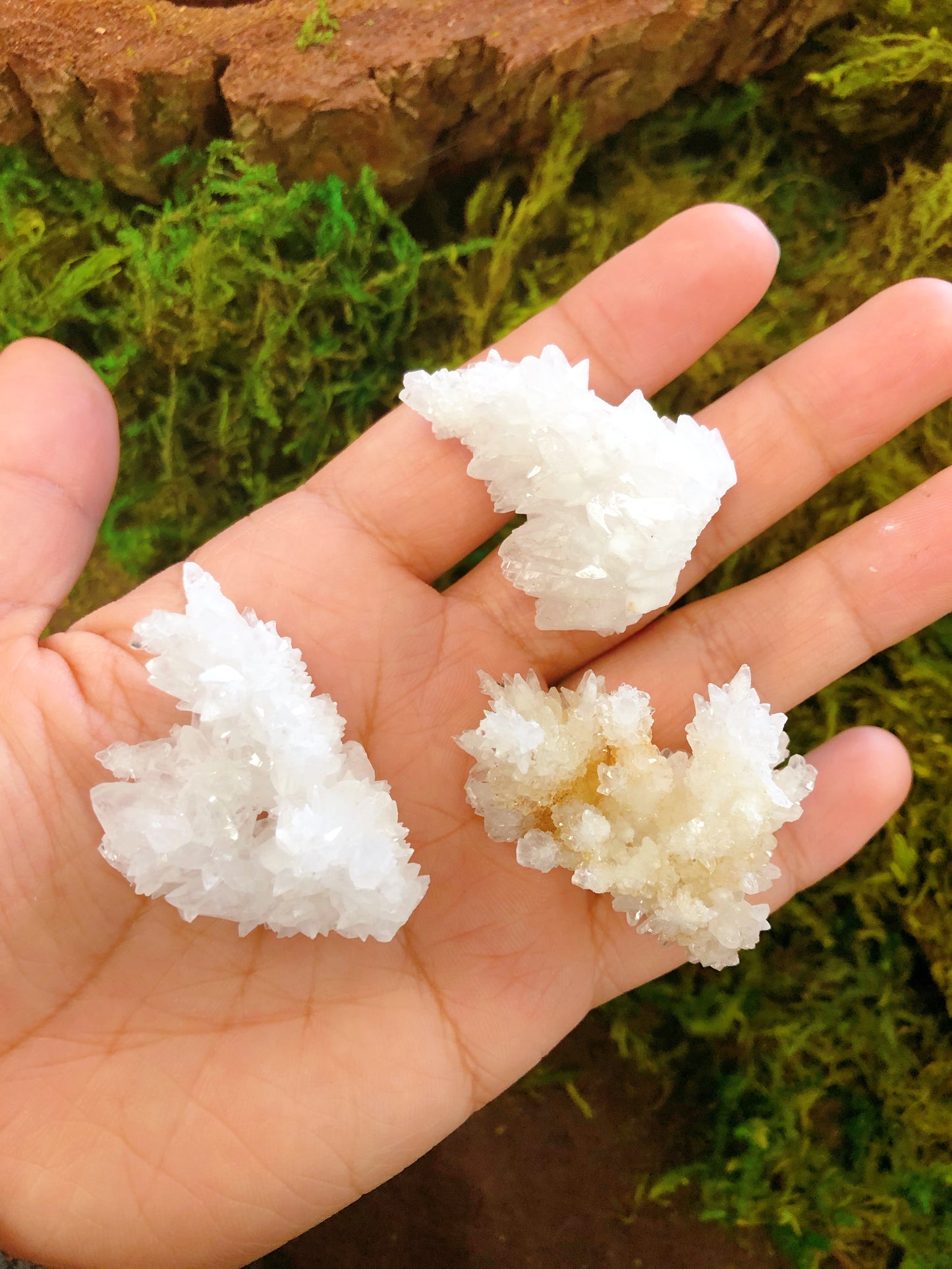 White Aragonite Clusters