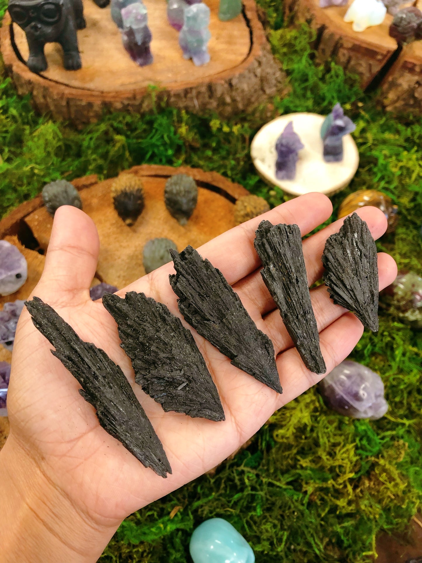 Black Kyanite Tumbled