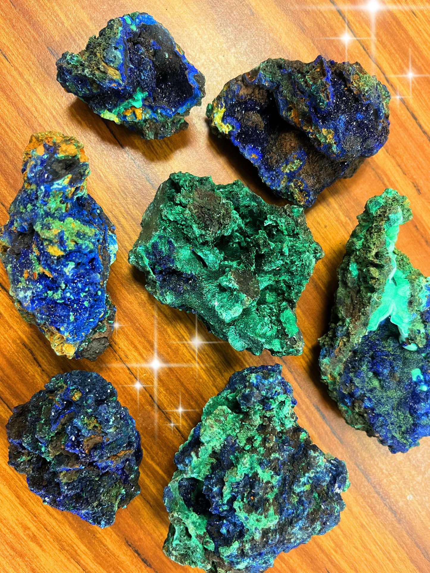 Azurite Malachite Rough Clusters