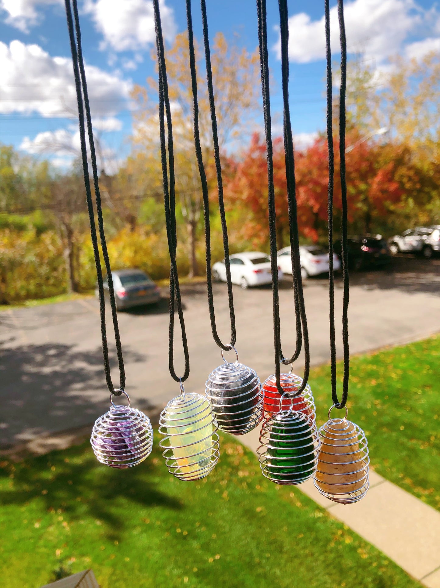 Gemstone Cage pendant CYO Necklace (no crystal included )