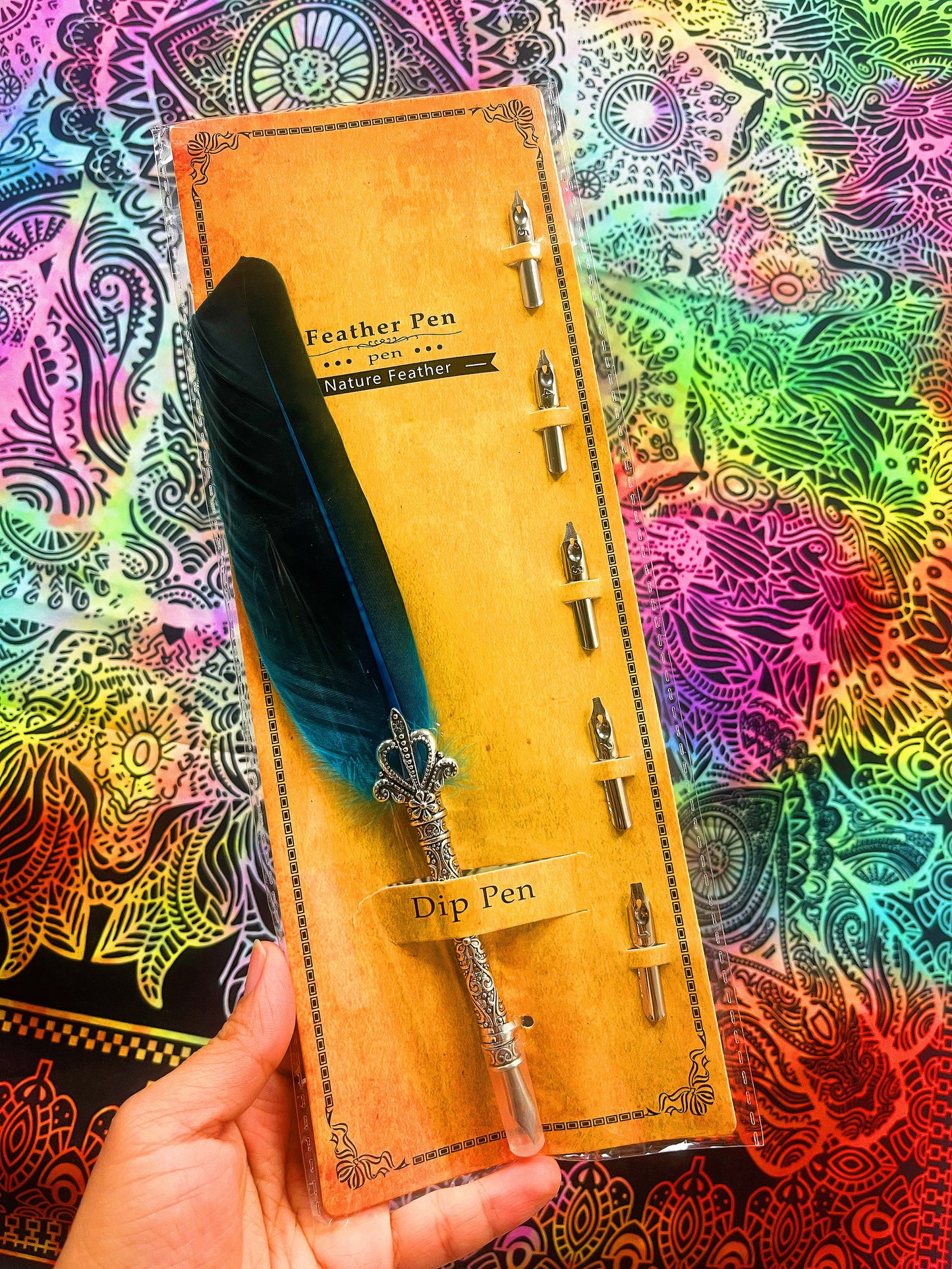 Feather Pen Set with 5 Nibs