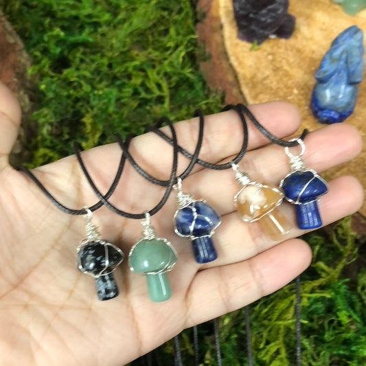 Mushroom Wrapping Necklace