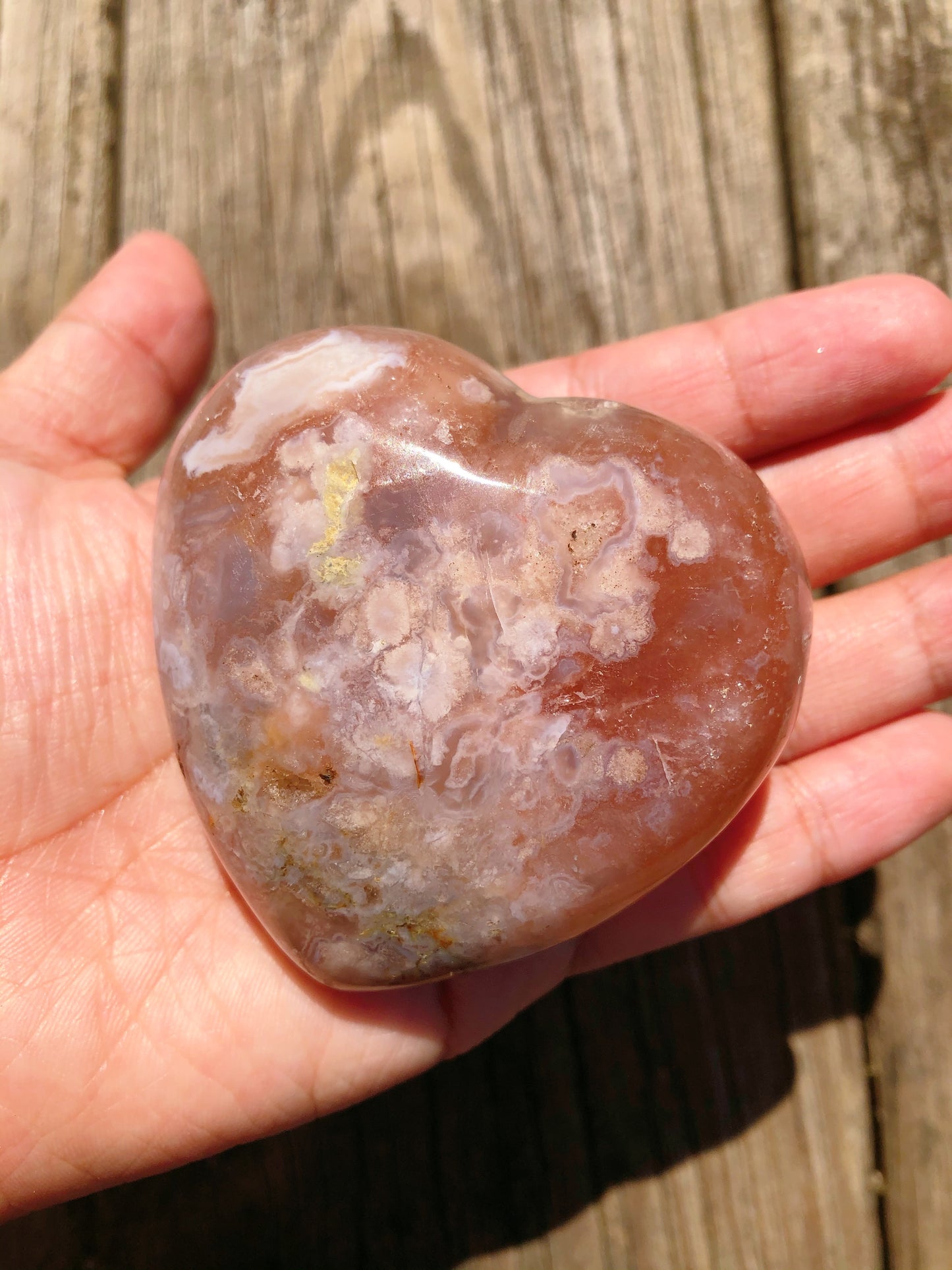 Flower Agate Hearts