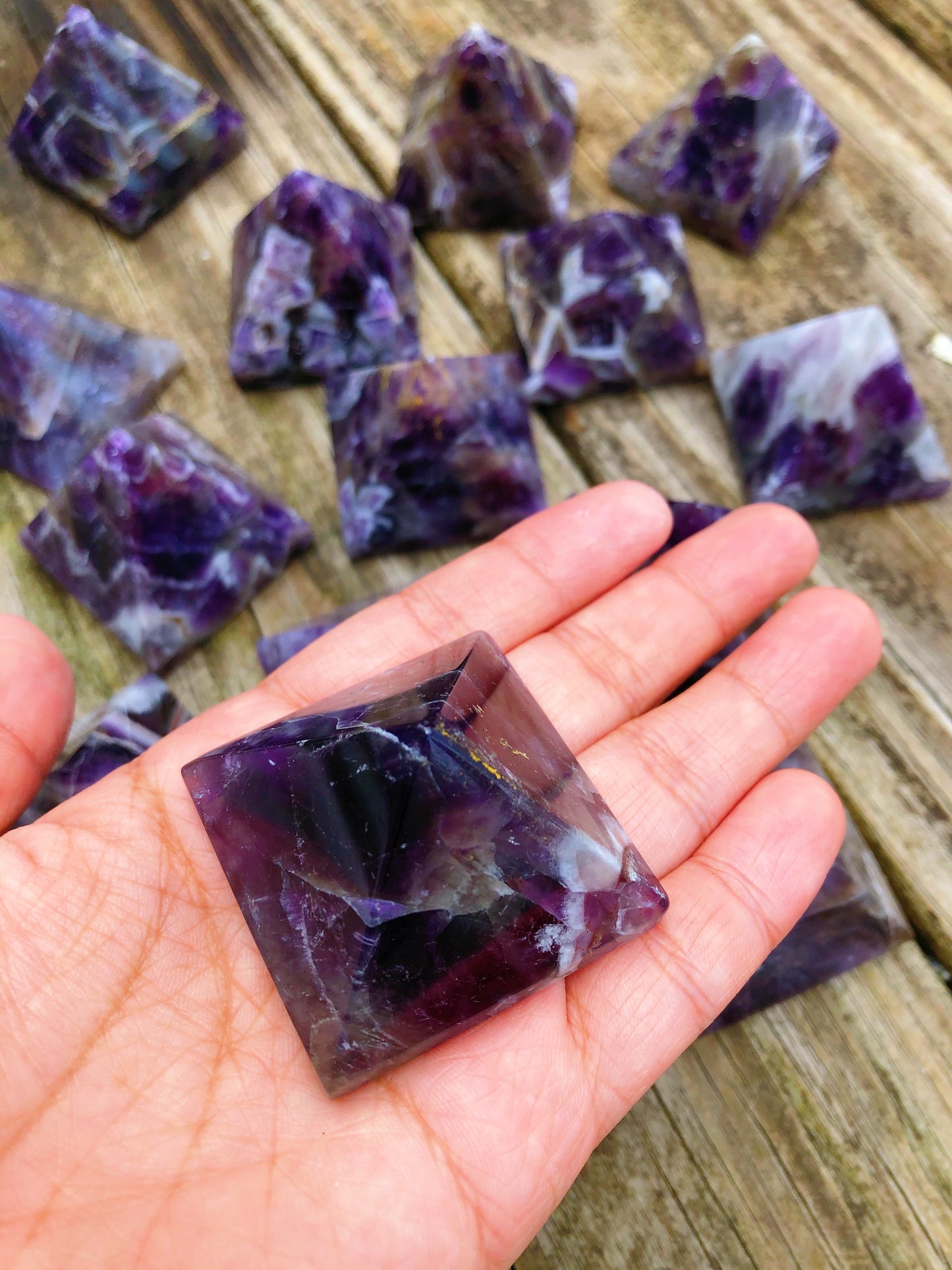Amethyst Pyramids 2"