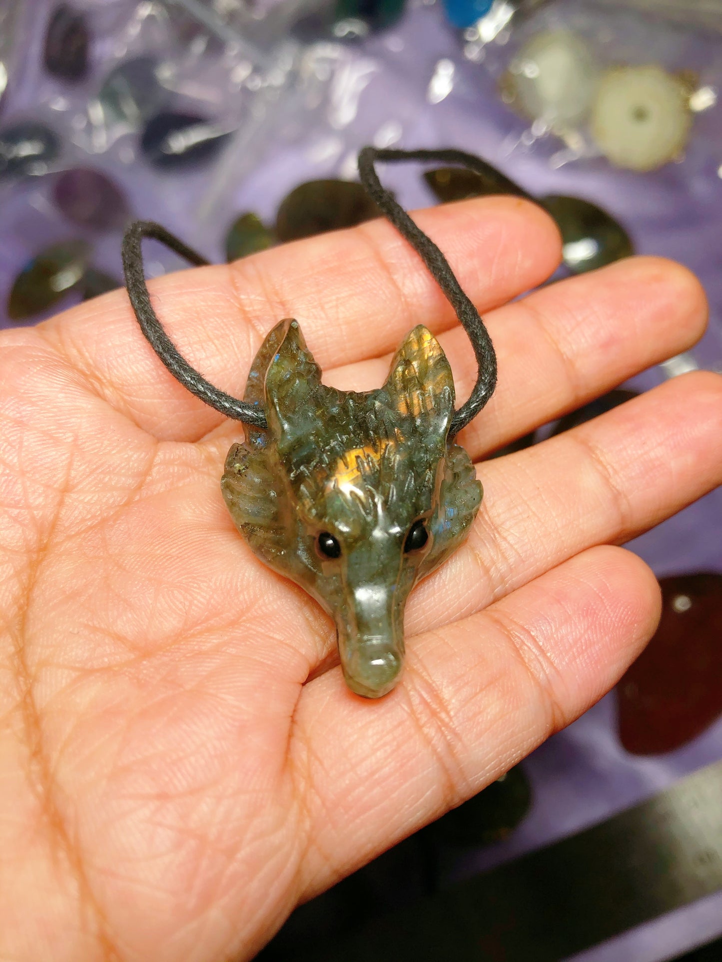 Wolf Carving Necklaces