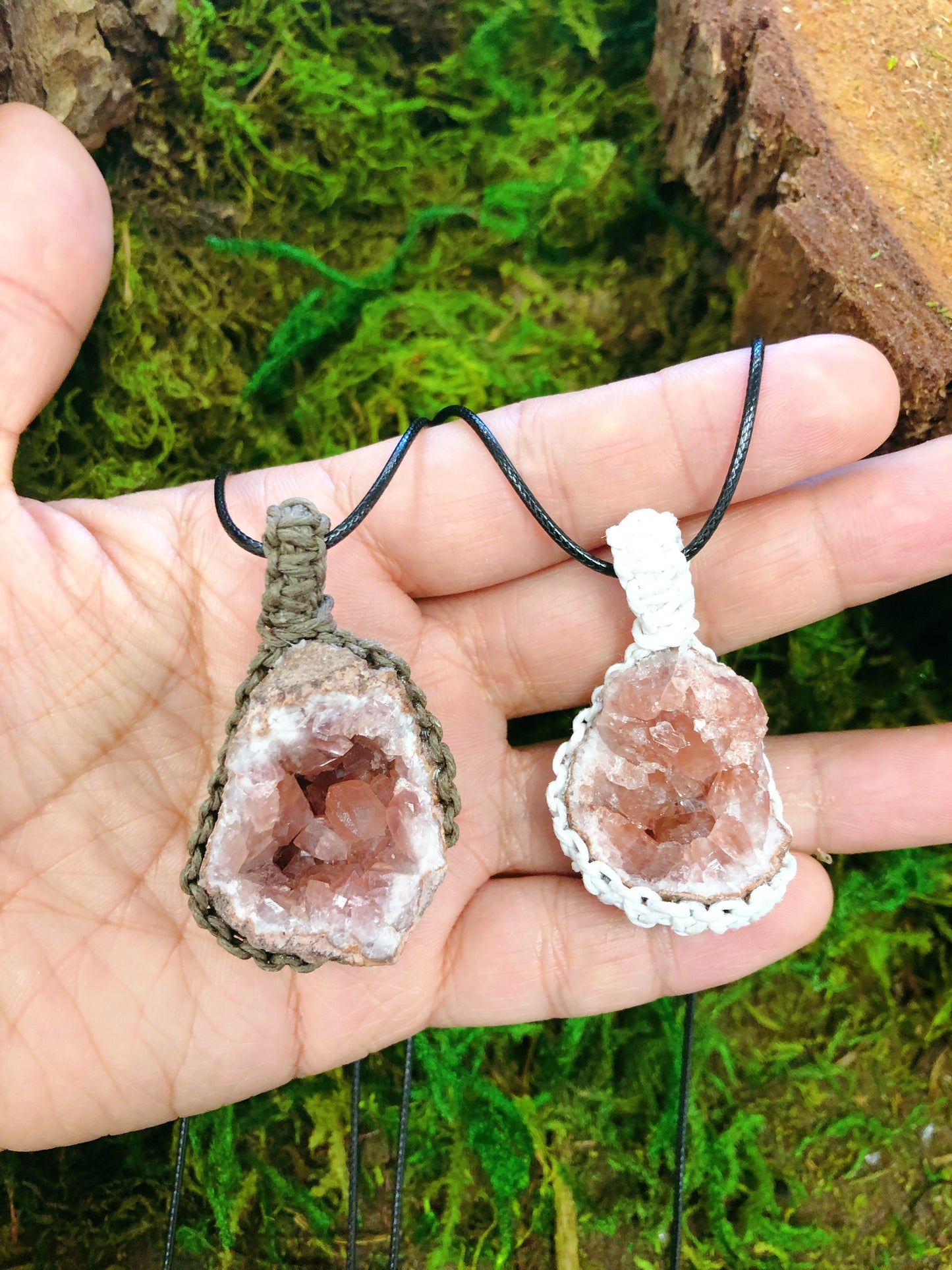 Pink amethyst necklace