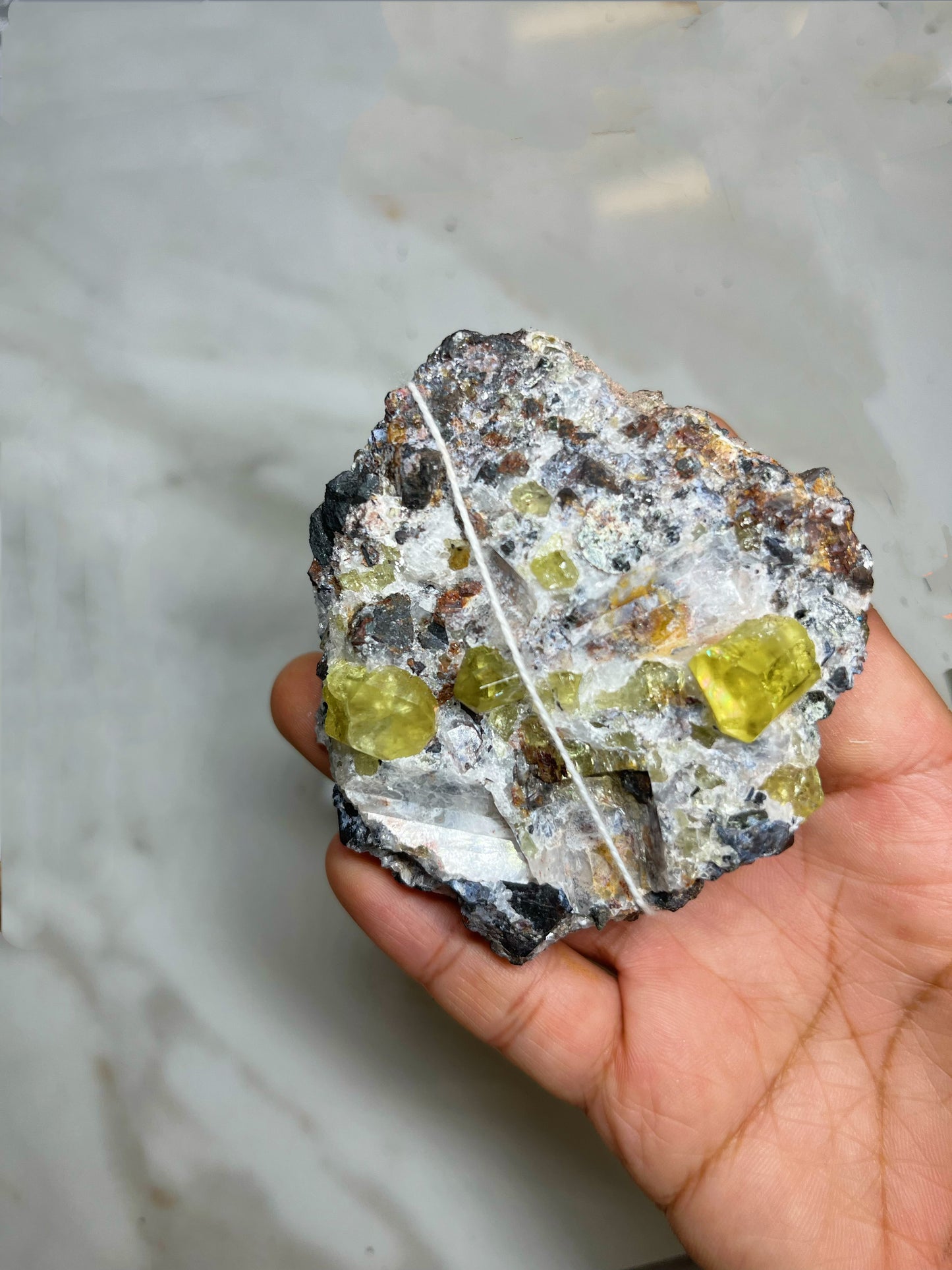 Yellow Apatite Cluster