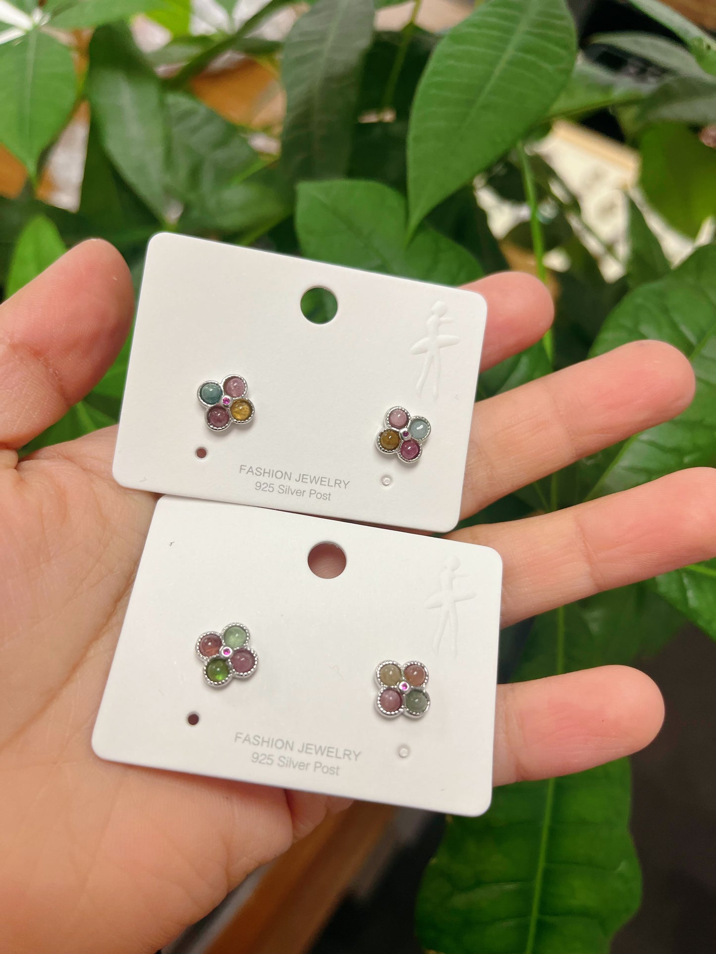 Watermelon Tourmaline Earrings