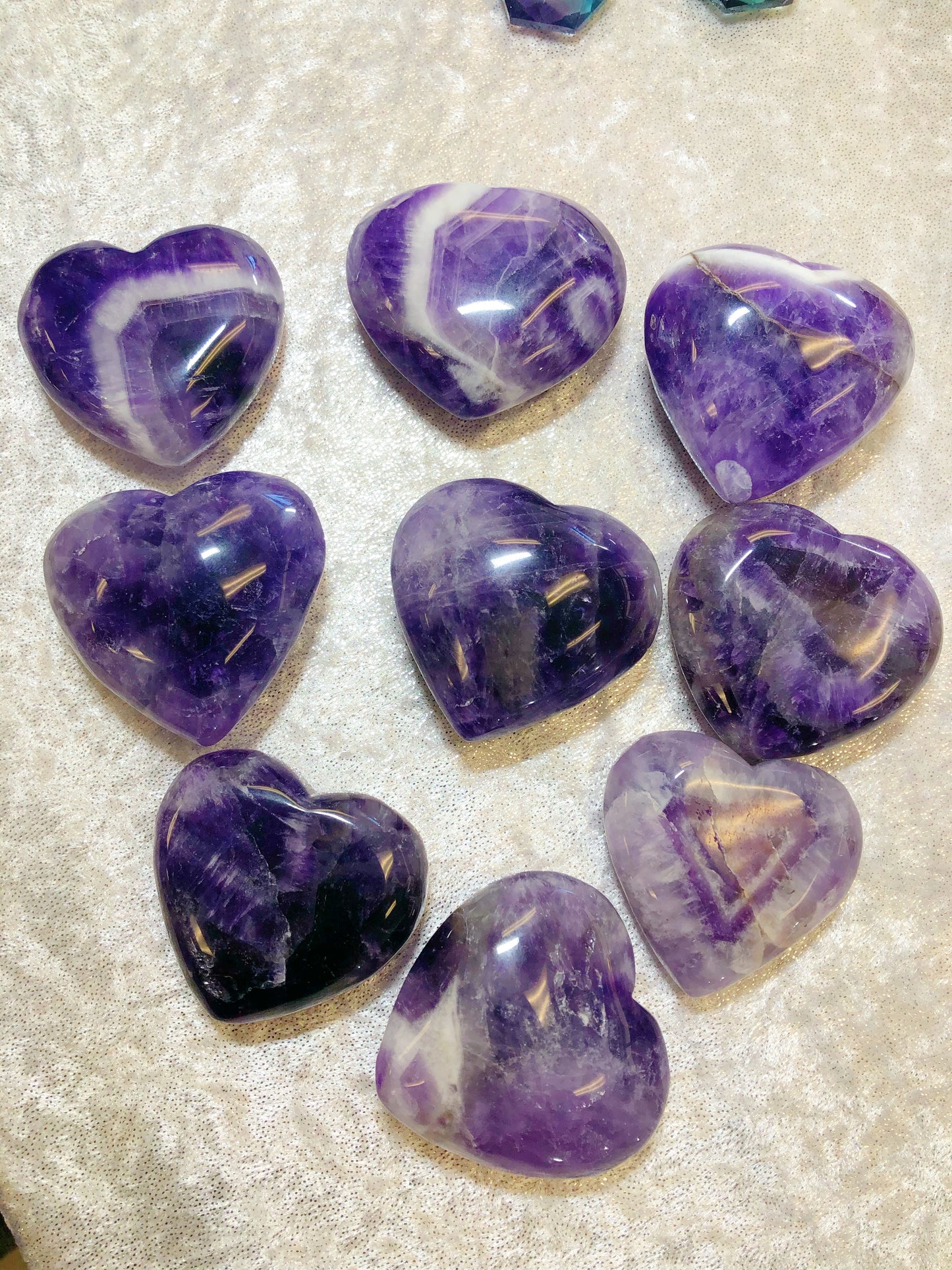 Amethyst Hearts 30mm
