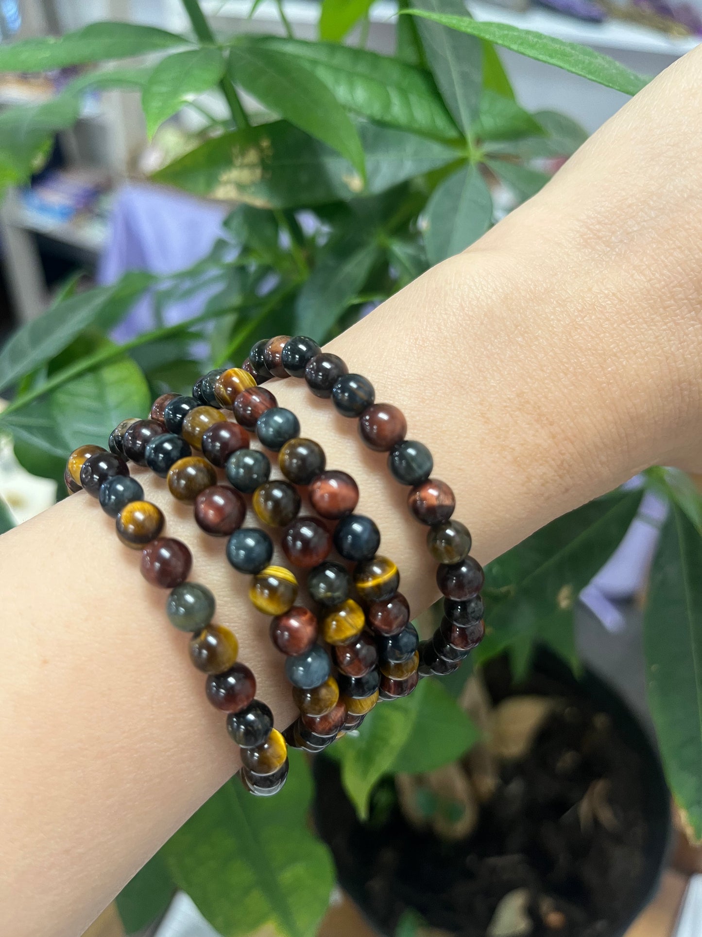 Mixed Tiger Eye Bracelet ( 8 mm or 10 mm)