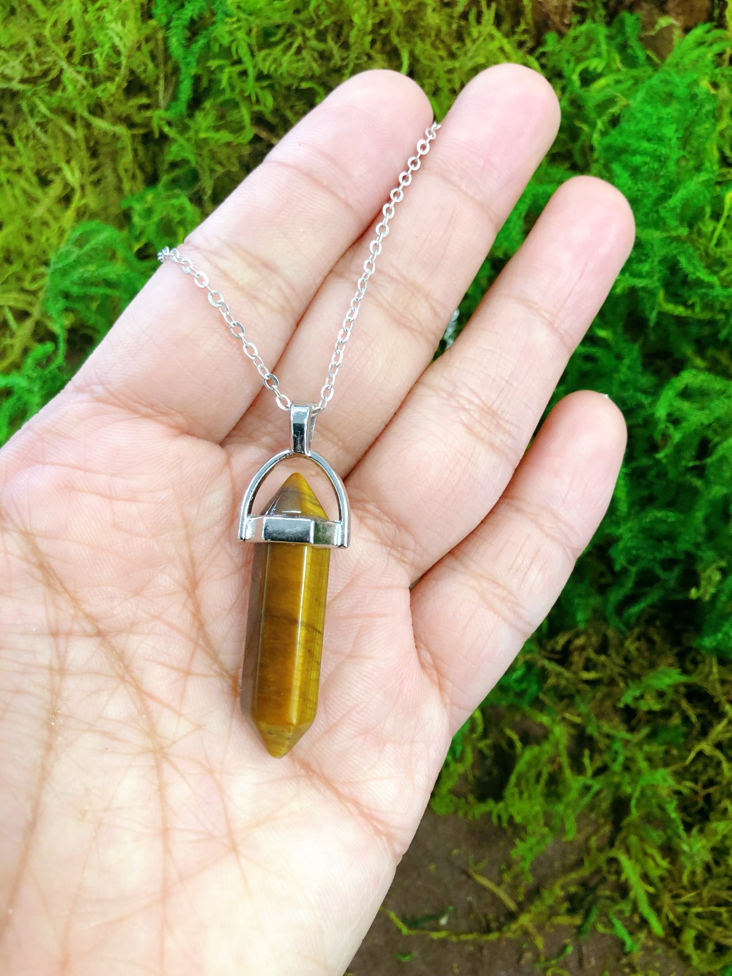 Double Terminated Crystal Point Necklaces