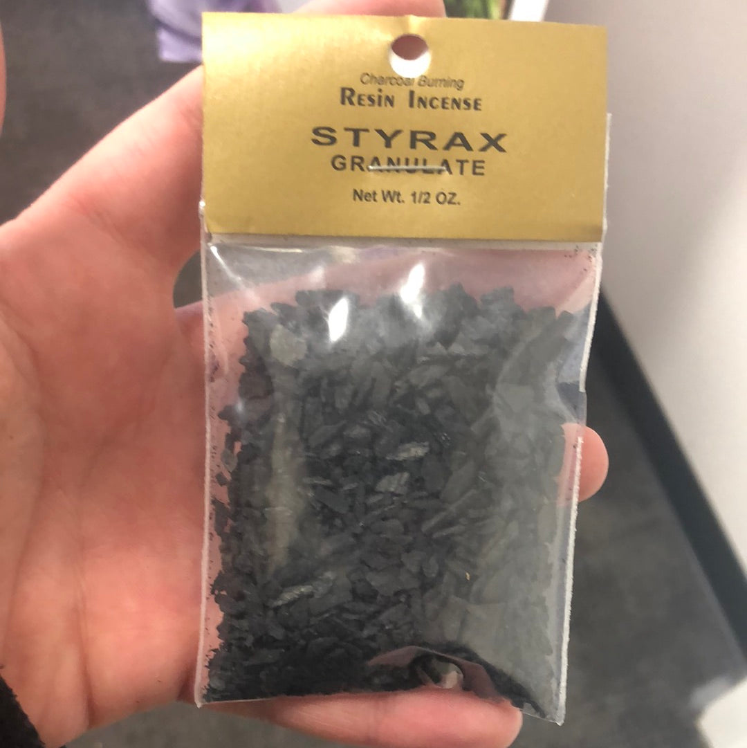 Black Styrax Resin Incense 1/2oz
