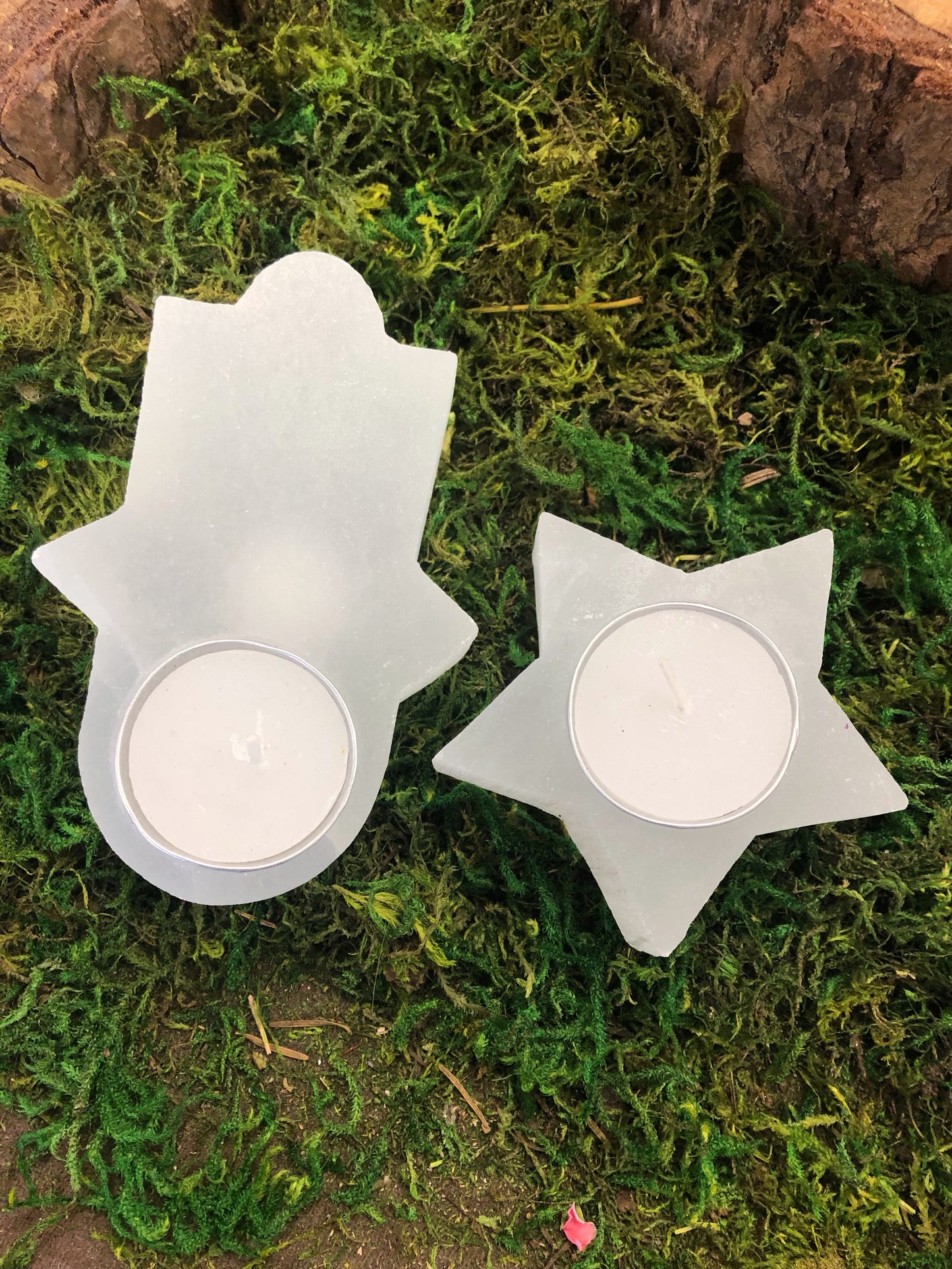 Selenite T-Light Holder