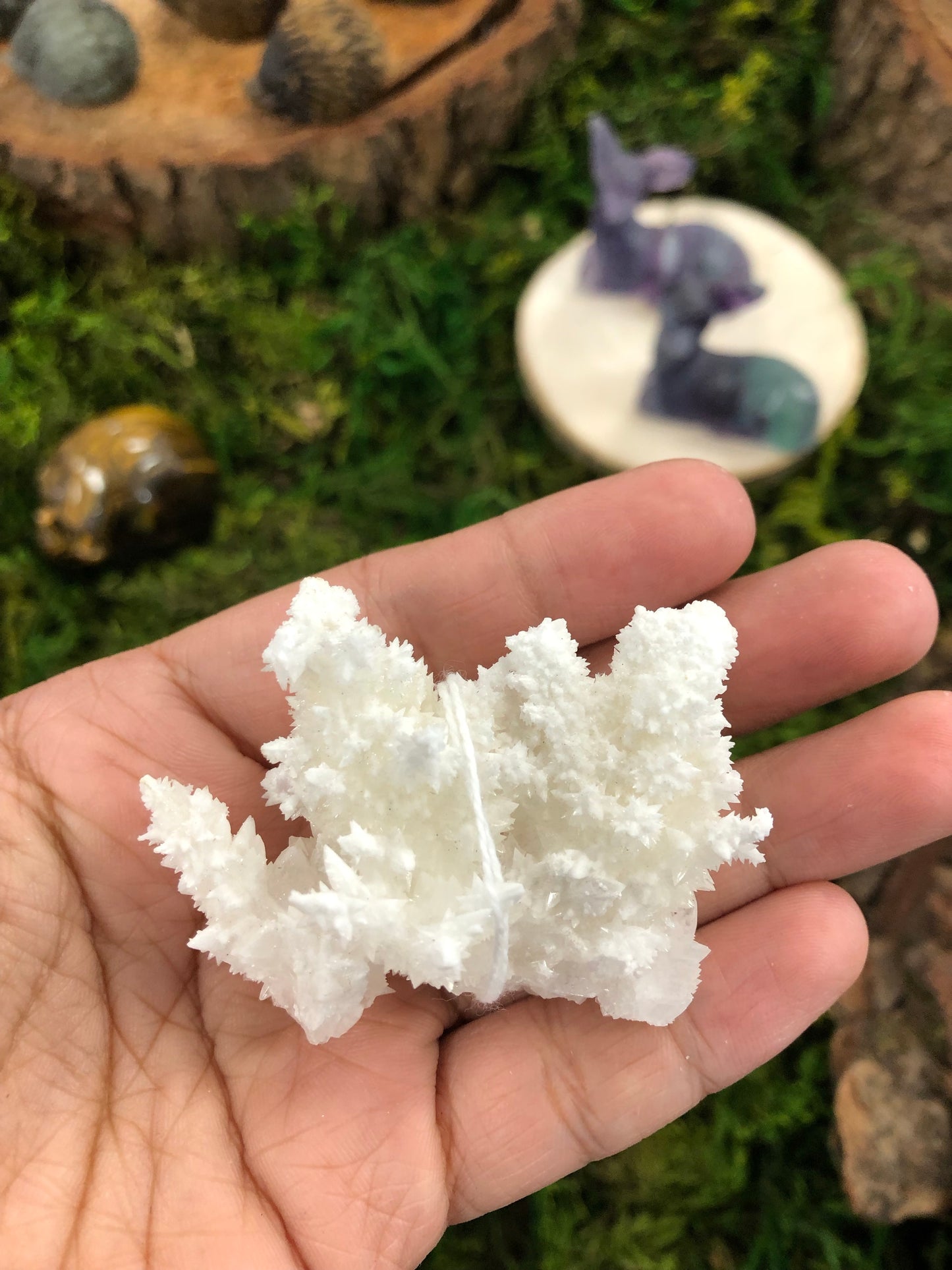 White Aragonite Clusters