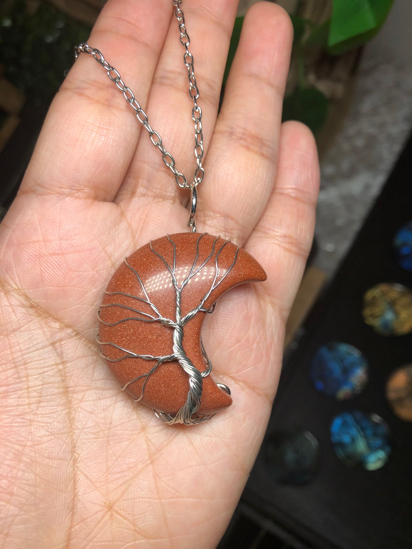 Silver Plated Moon necklace