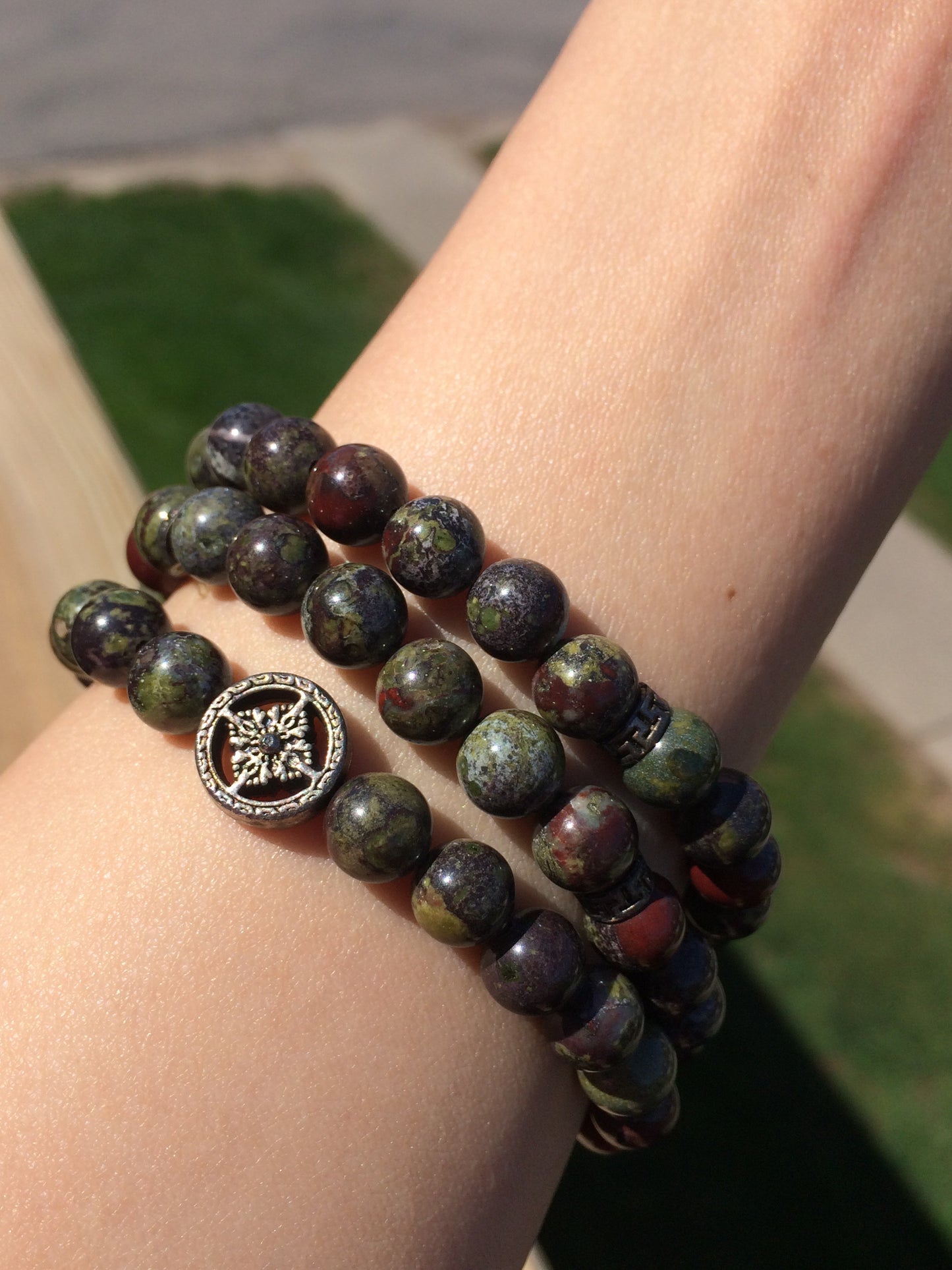 Dragon Blood Jasper Bracelet handmade