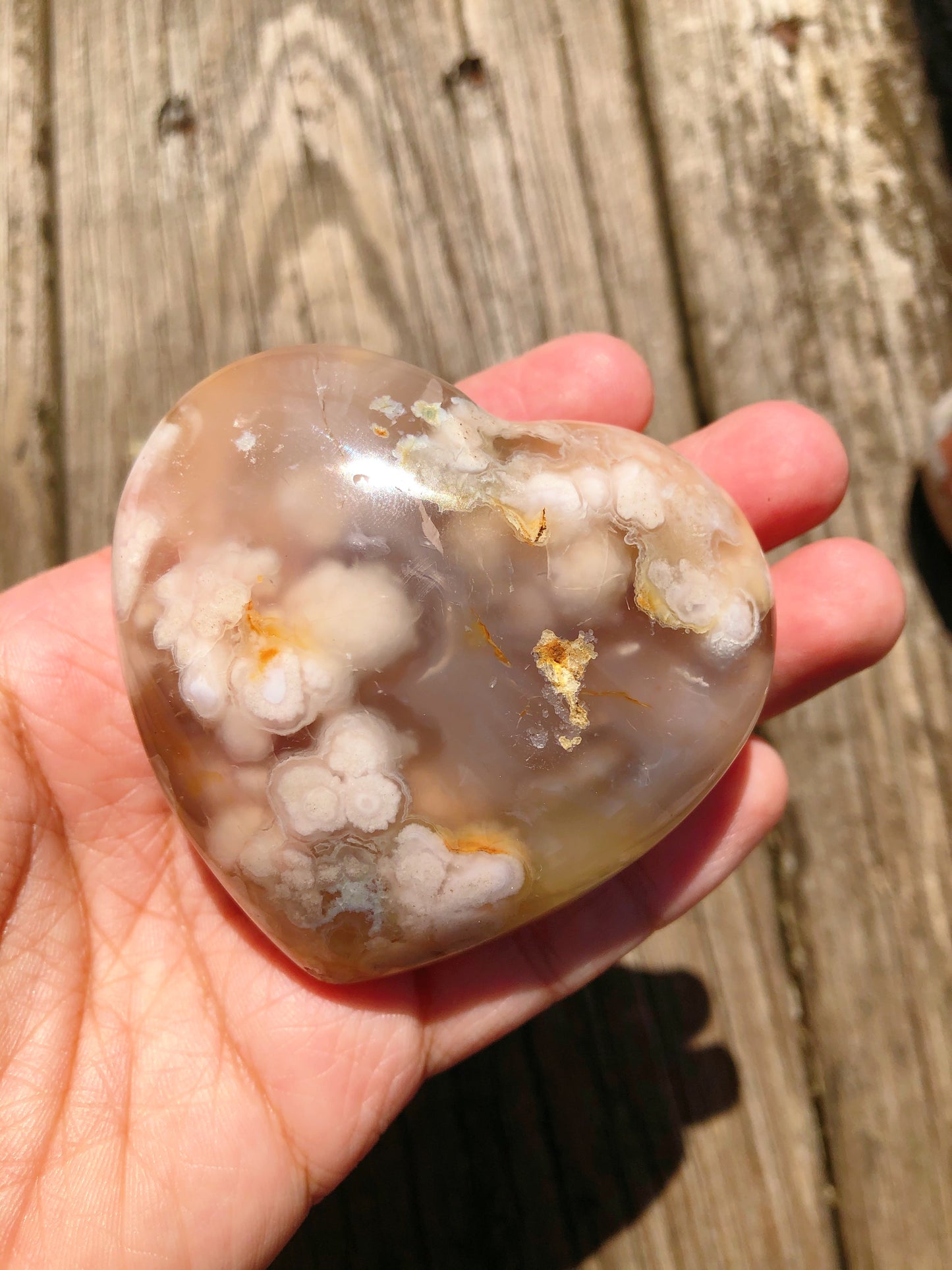 Flower Agate Hearts