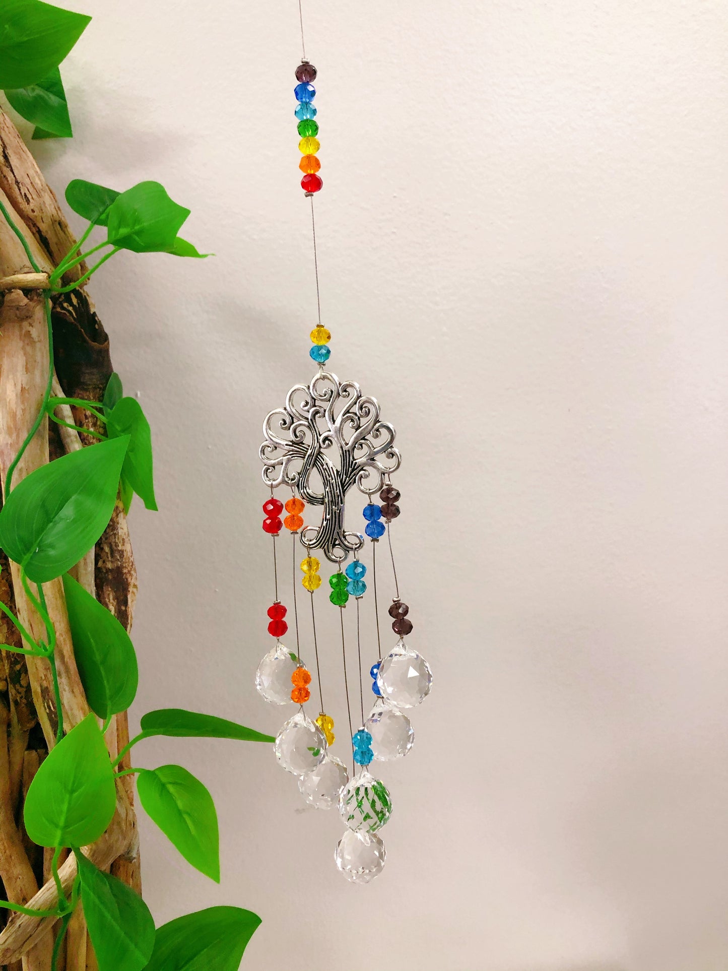 Dreamcatcher feather mobile chakra