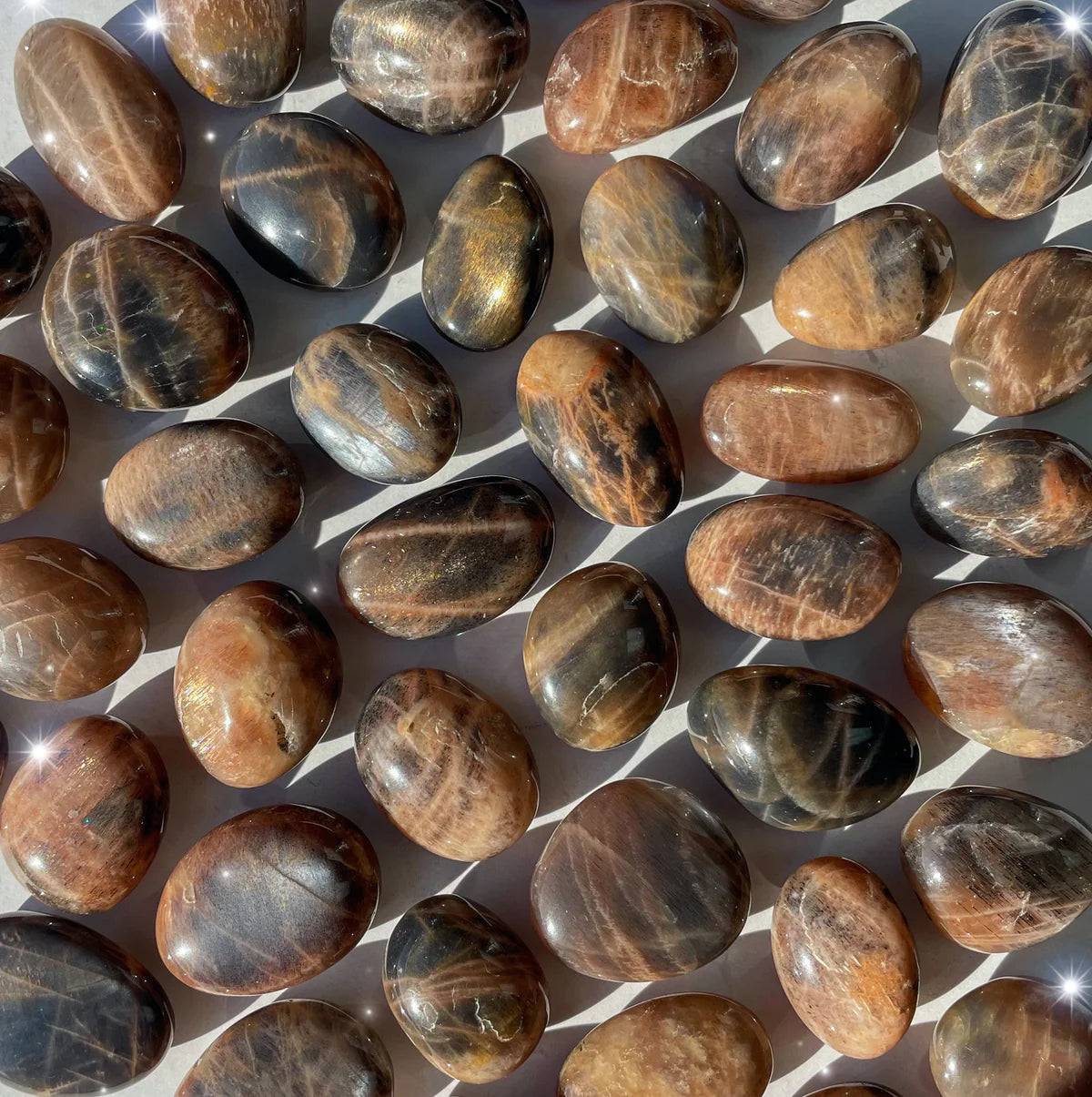 Black Moonstone Tumbled