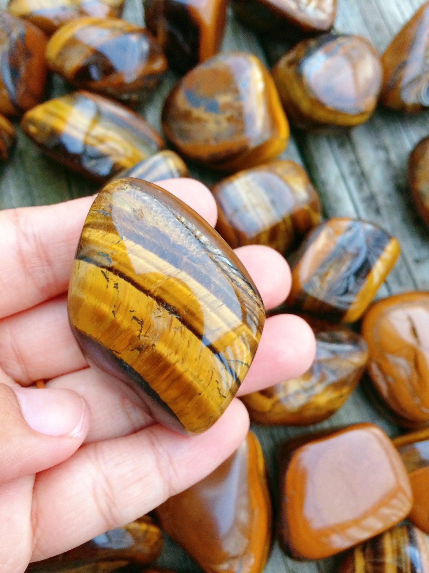 Tigers Eye Tumbled