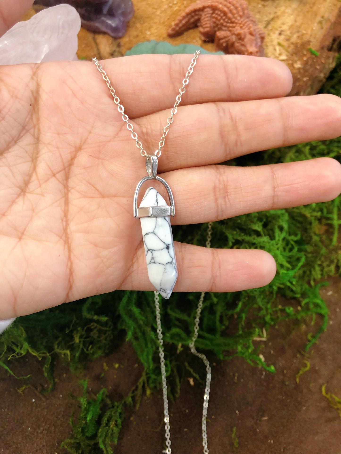 Double Terminated Crystal Point Necklaces