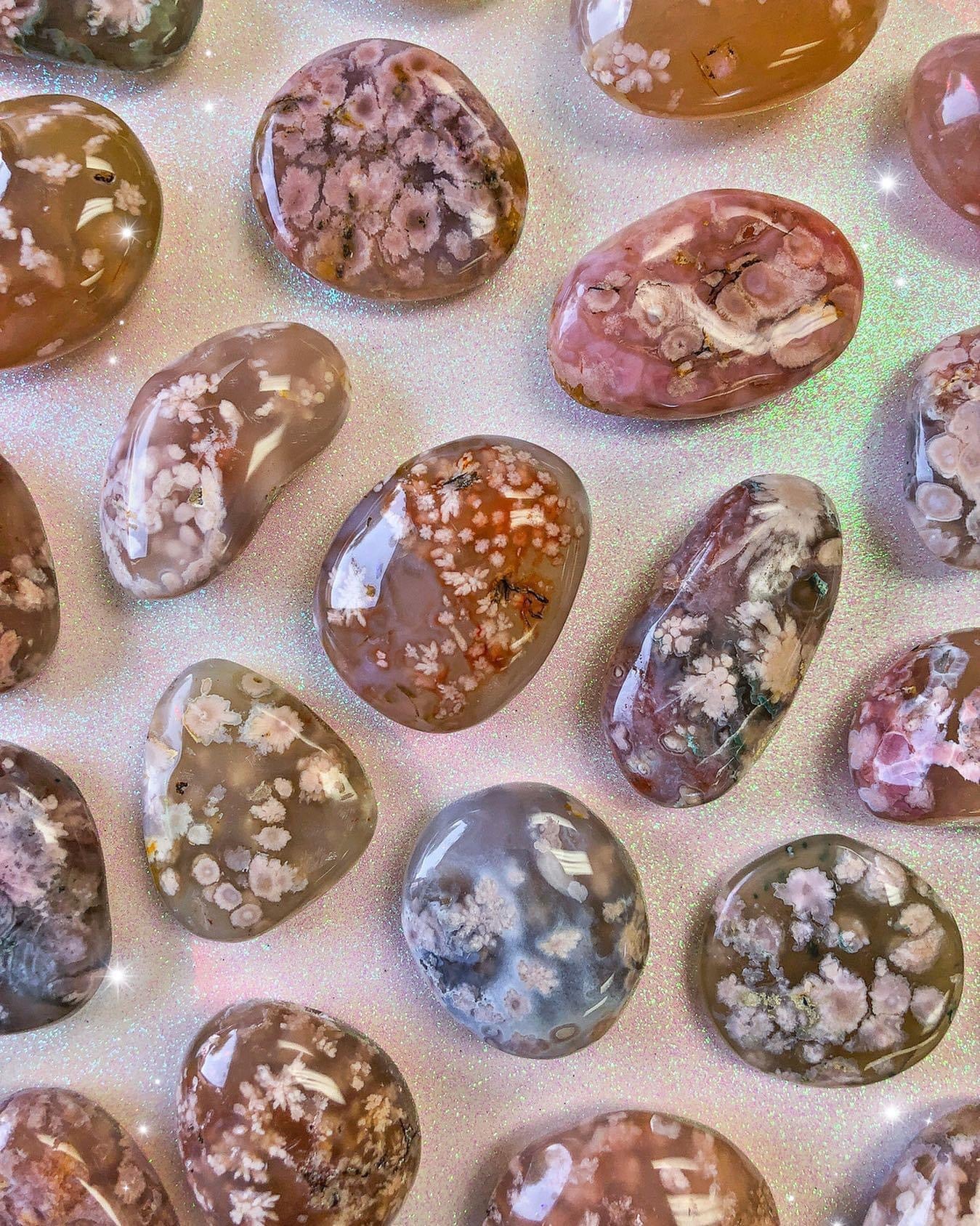 Flower Agate Tumbled
