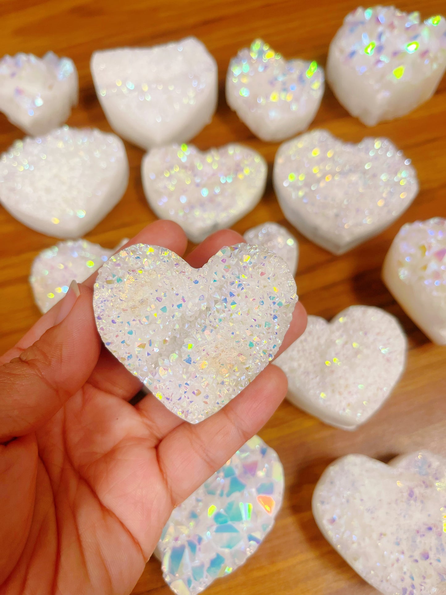 Angel Aura Quartz Heart Cluster