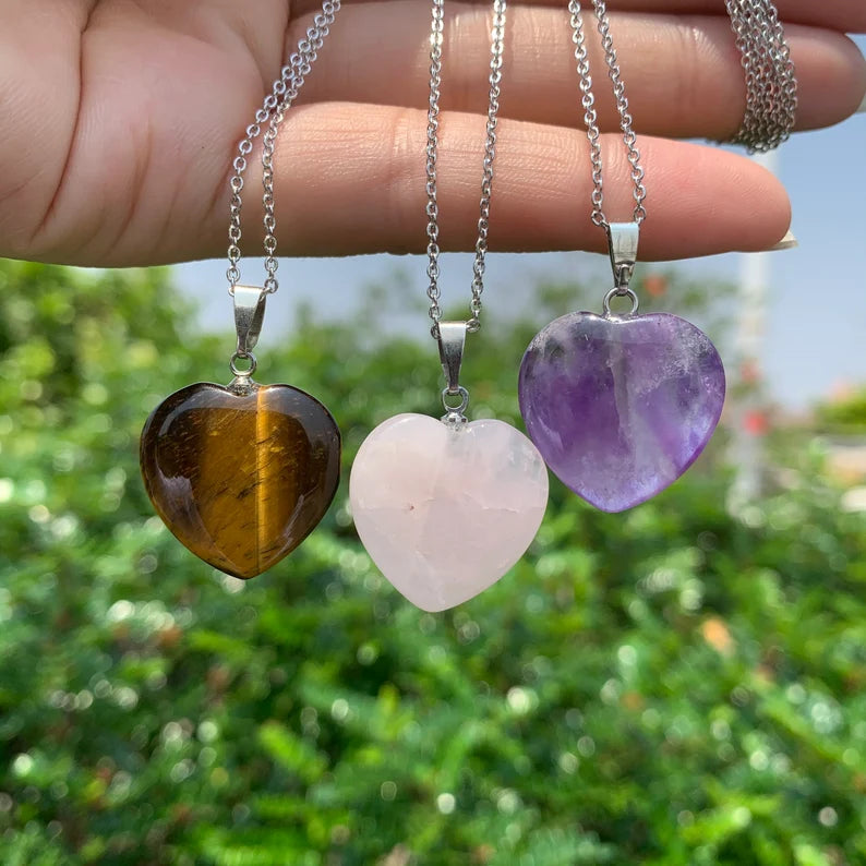 Heart Shaped Crystal Necklaces