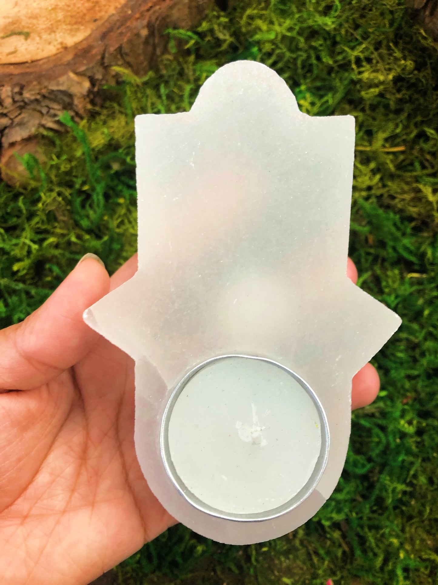Selenite T-Light Holder