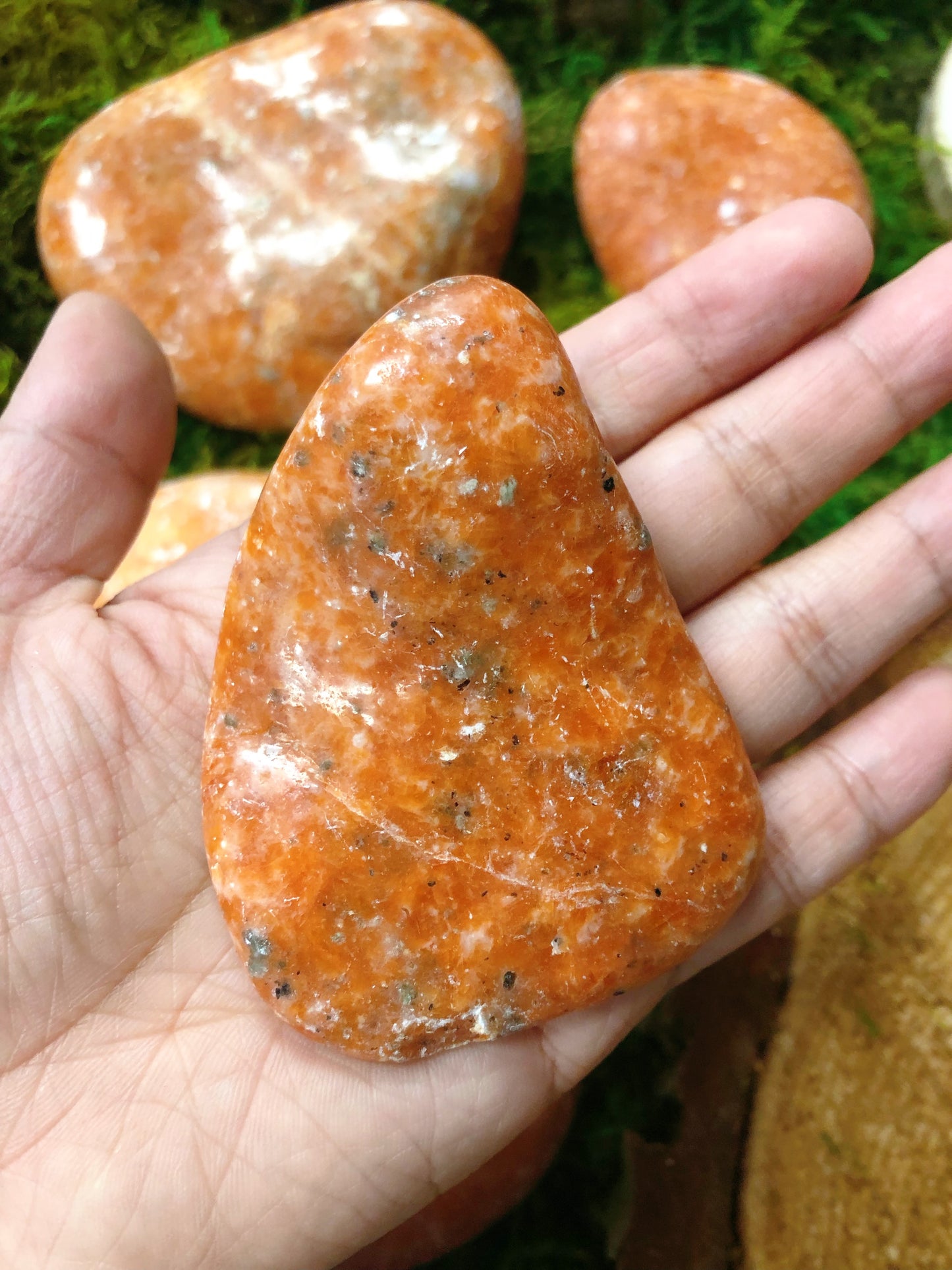 Orange Calcite Jumbo Palmstones