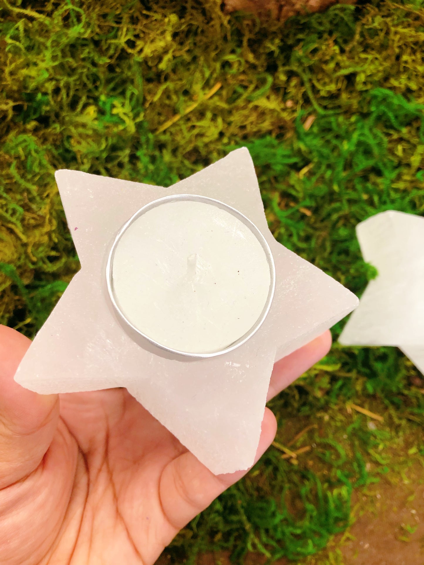 Selenite T-Light Holder