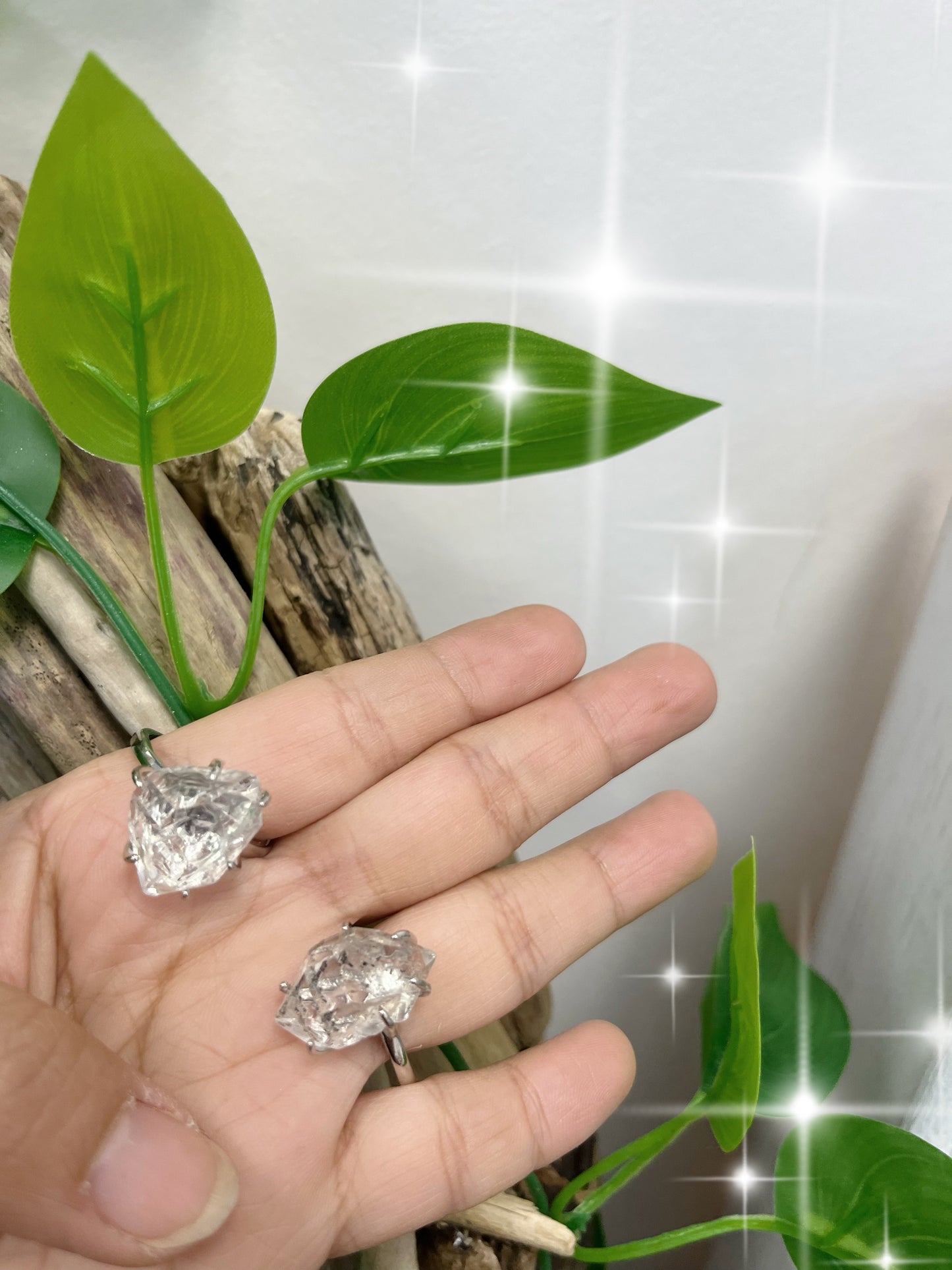 Black Moonstone Kunzite  Fluorite Handmade Ring